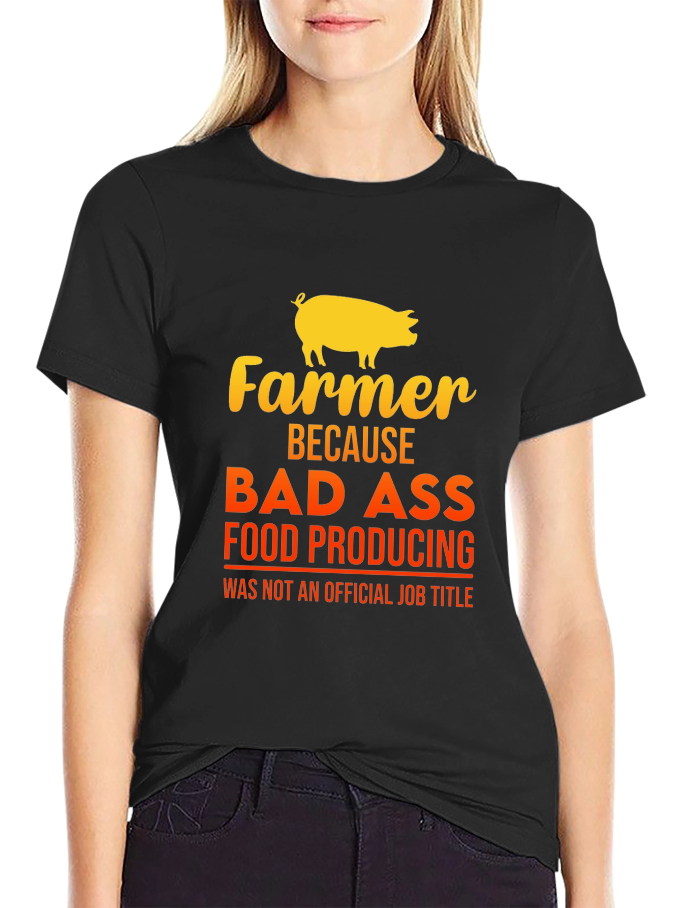 Farmer Bad Ass Food Producing Black T-Shirt