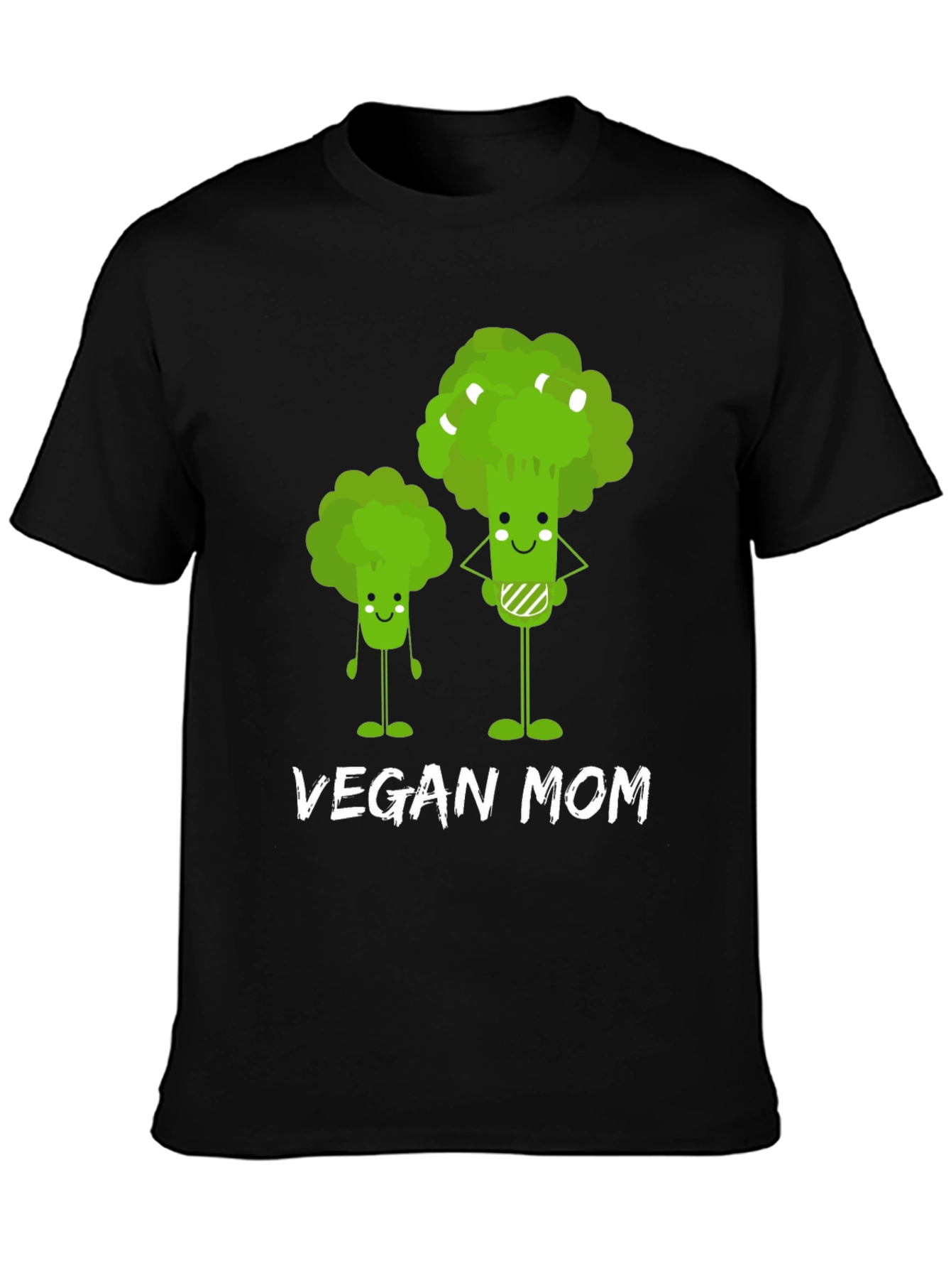 Vegan Mom T-Shirt - Cute Broccoli Design