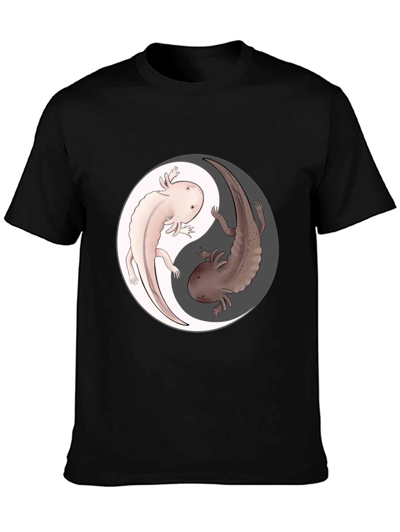 Yin Yang Axolotl Graphic T-Shirt - Harmony & Balance