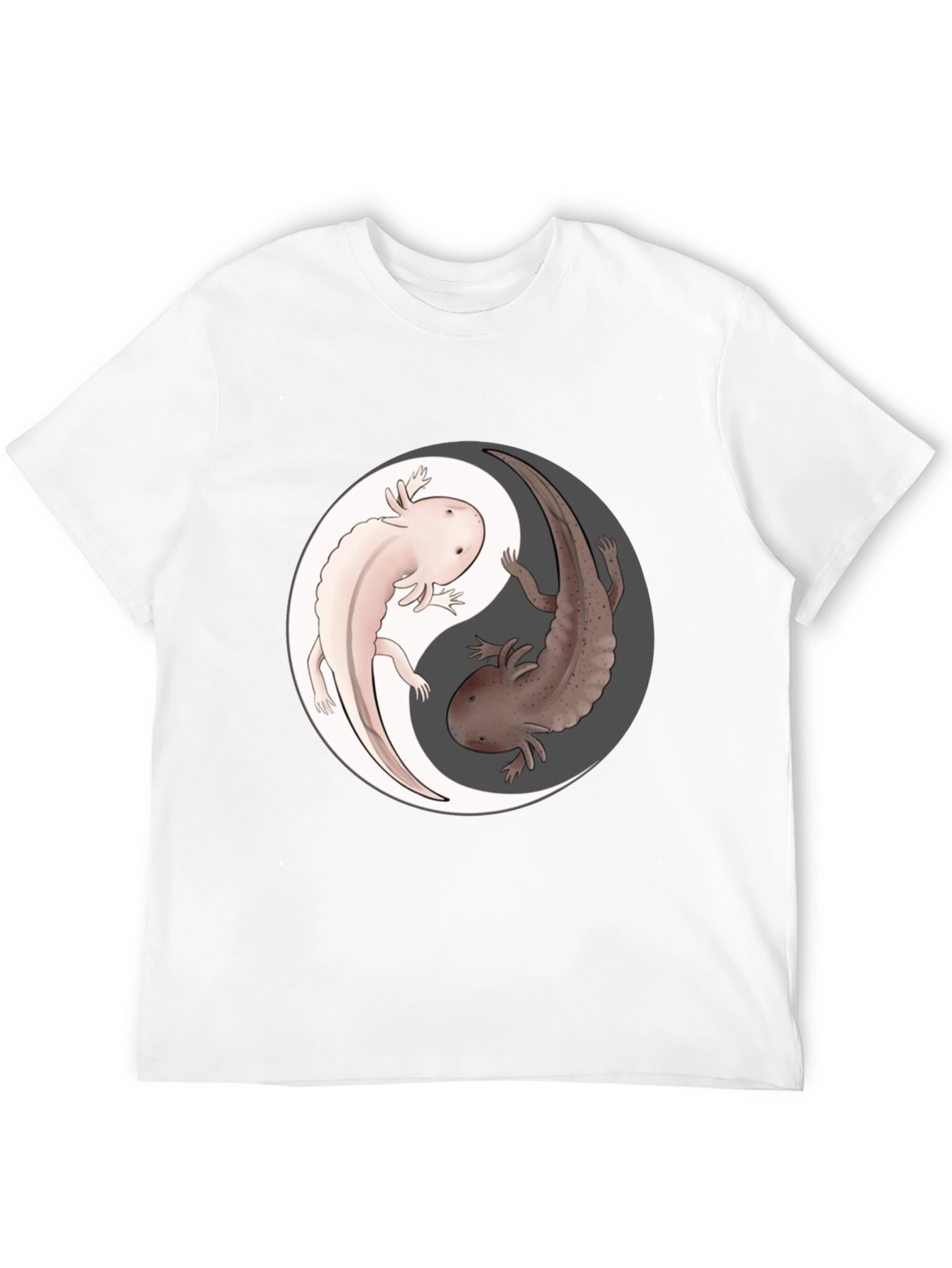 Yin Yang Axolotl Graphic T-Shirt - Harmony & Balance