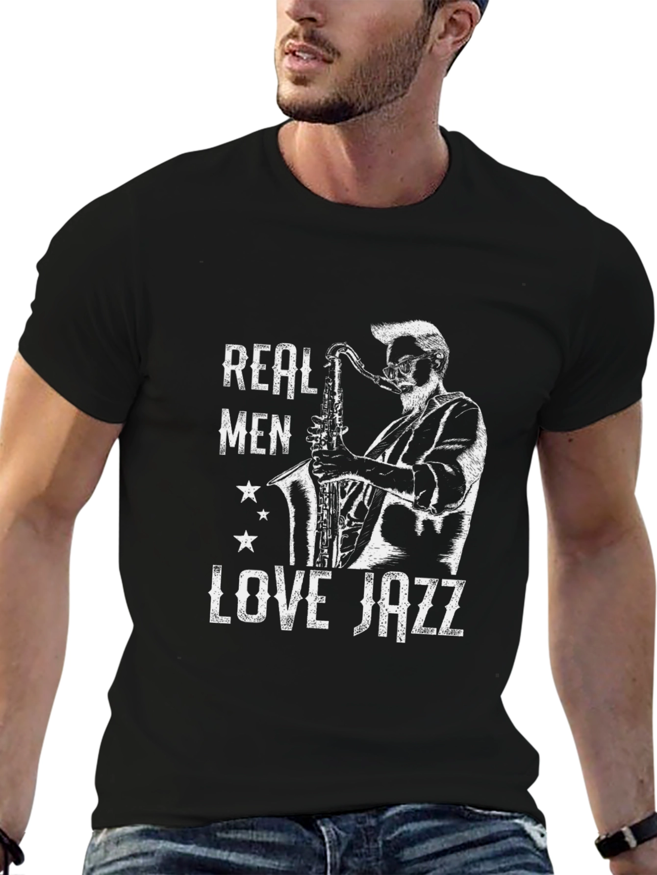 Real Men Love Jazz T-Shirt - Music Lover Tee