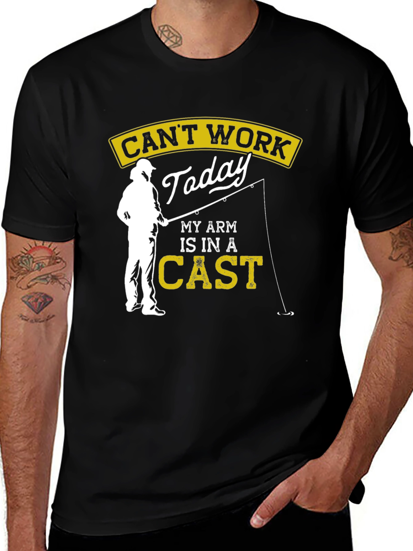 Funny Fishing T-Shirt - Cant Work Today