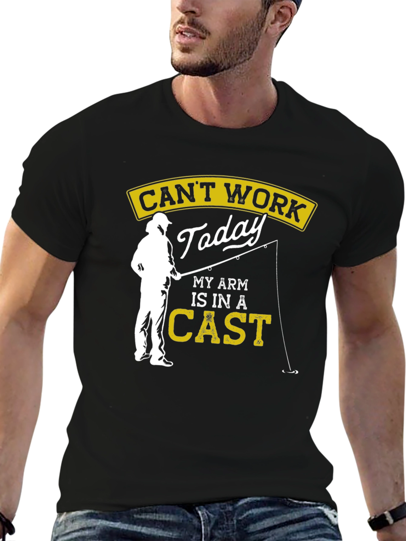 Funny Fishing T-Shirt - Cant Work Today