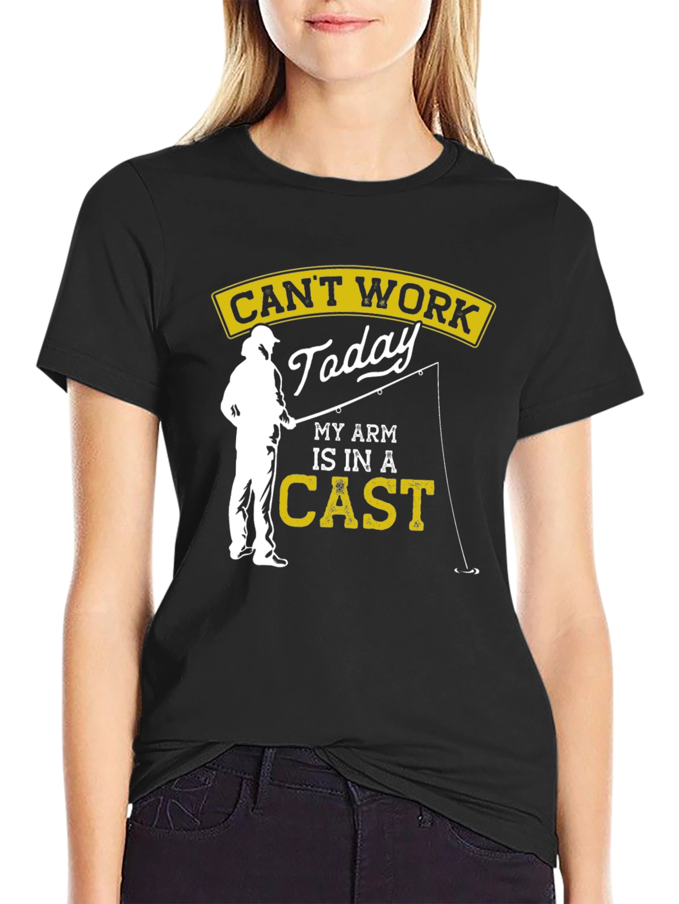 Funny Fishing T-Shirt - Cant Work Today