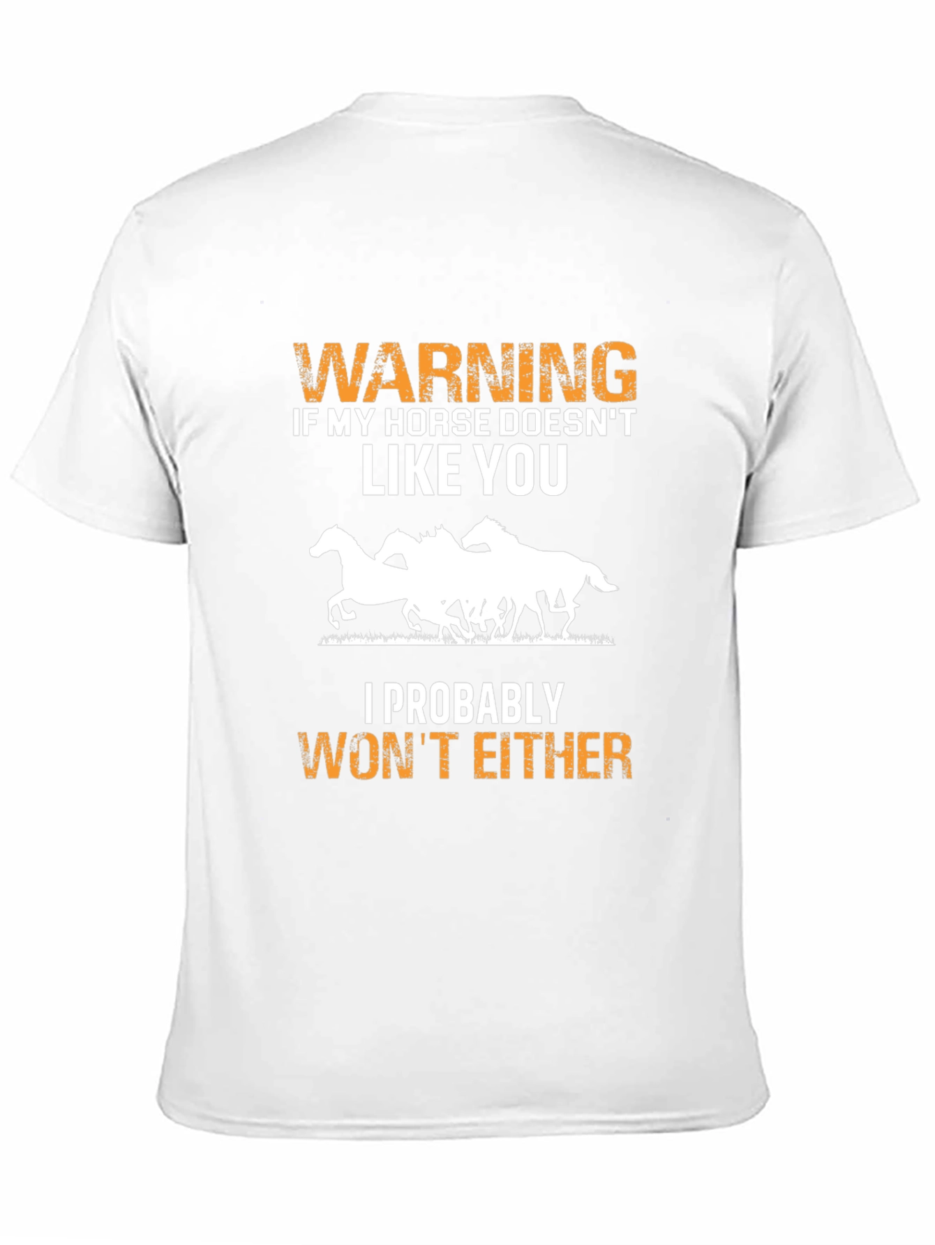 Warning Horse T-Shirt Funny Animal Lover Tee