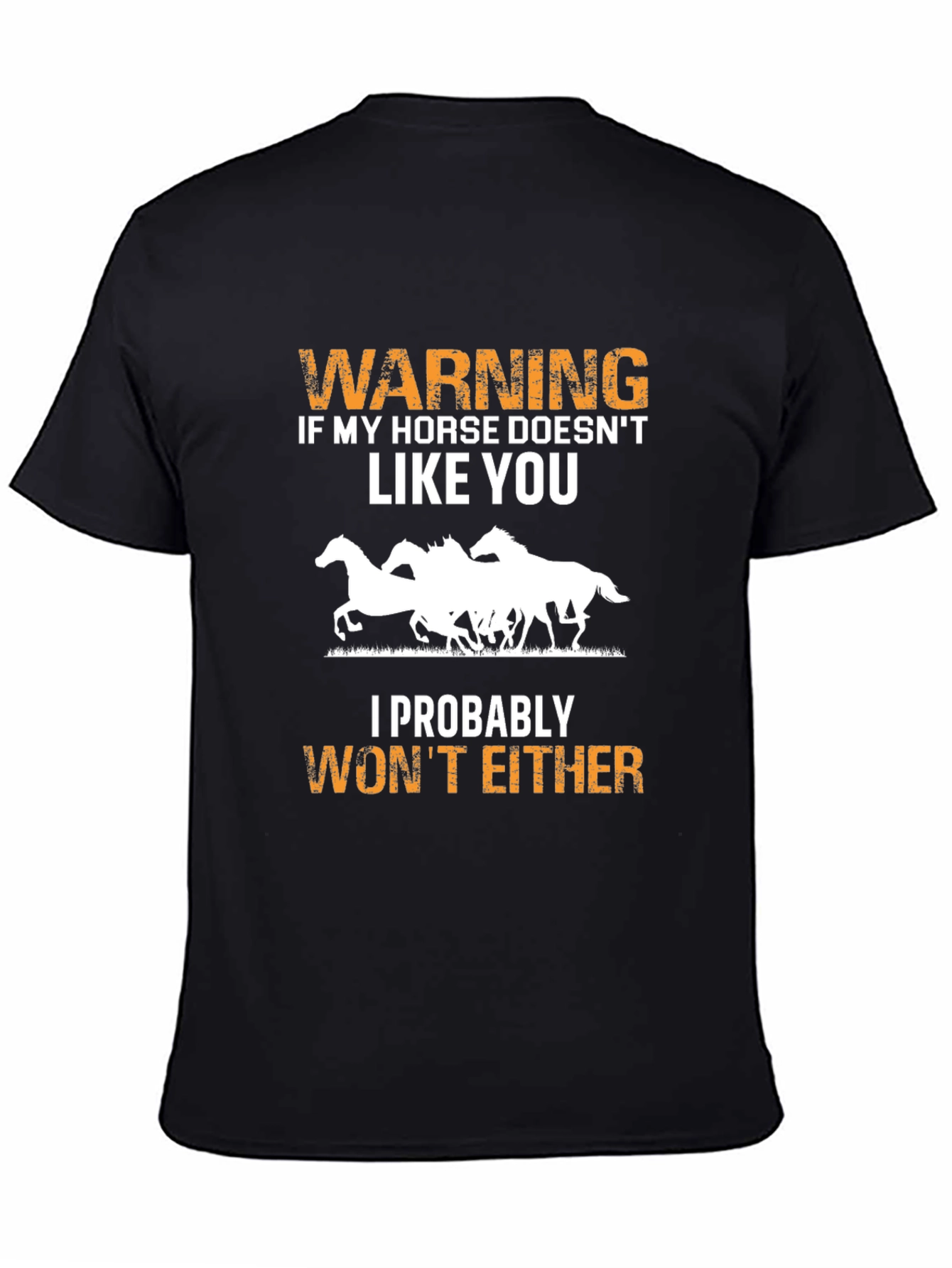 Warning Horse T-Shirt Funny Animal Lover Tee