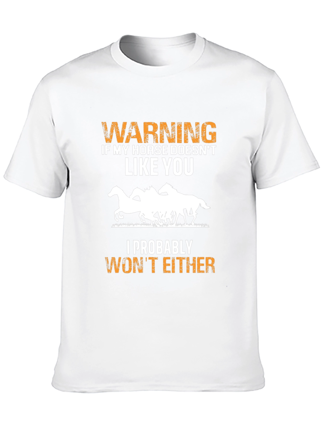 Warning Horse T-Shirt Funny Animal Lover Tee