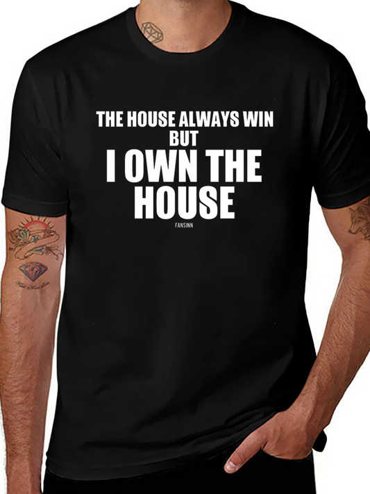 The House Always Wins T-Shirt - Black Cotton Tee