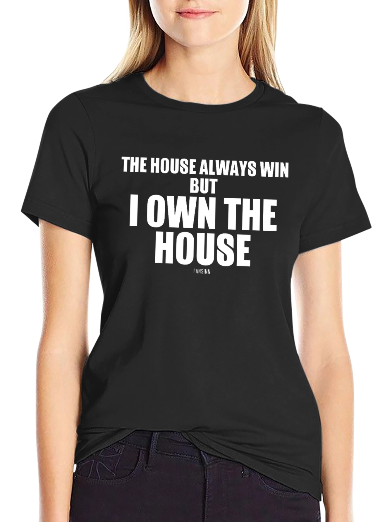 The House Always Wins T-Shirt - Black Cotton Tee