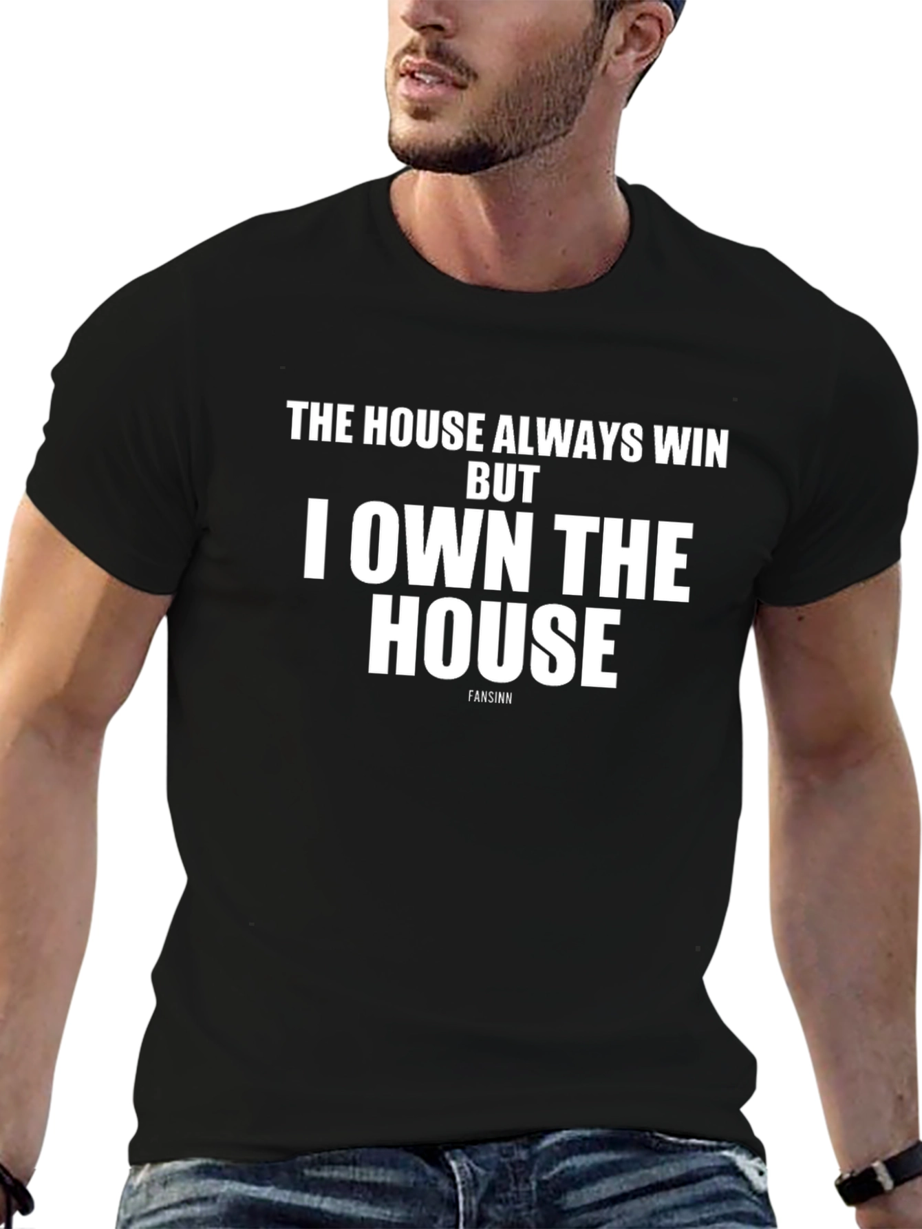 The House Always Wins T-Shirt - Black Cotton Tee