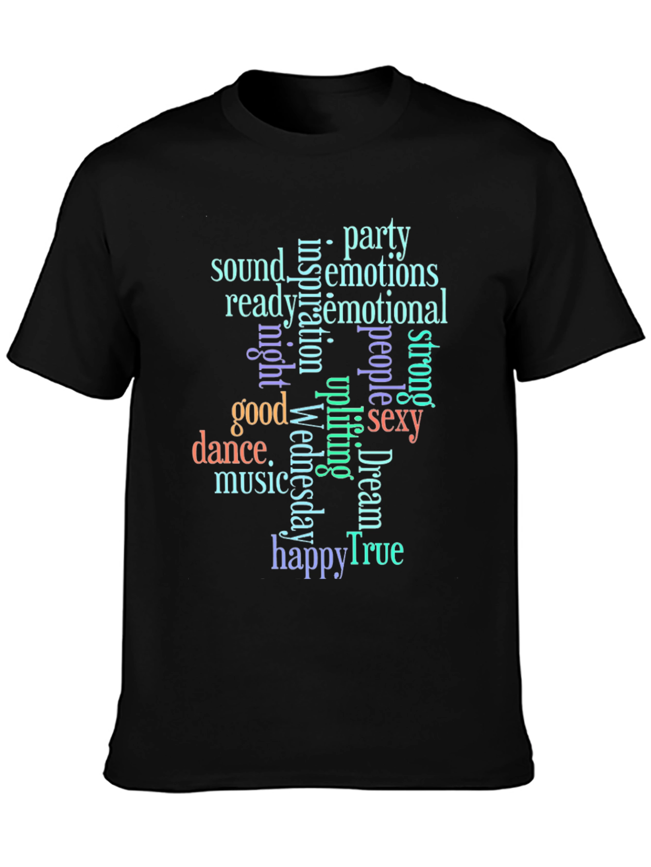 Trendy Word Art Graphic T-Shirt