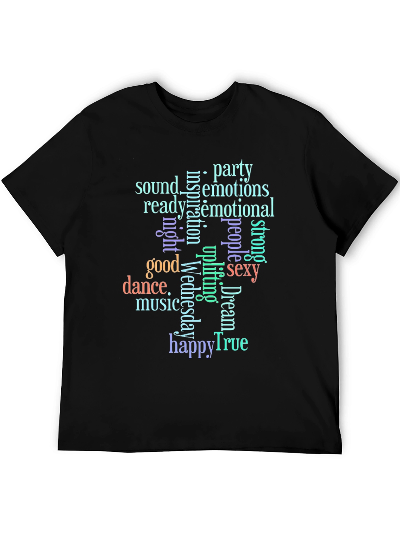 Trendy Word Art Graphic T-Shirt