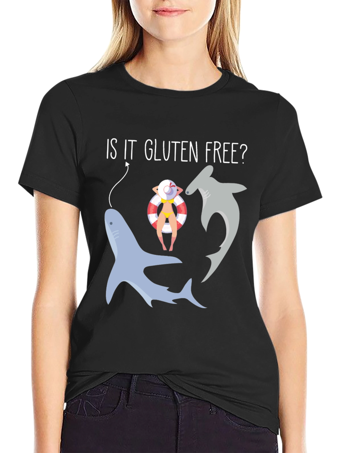 Is It Gluten Free? Funny Shark T-Shirt