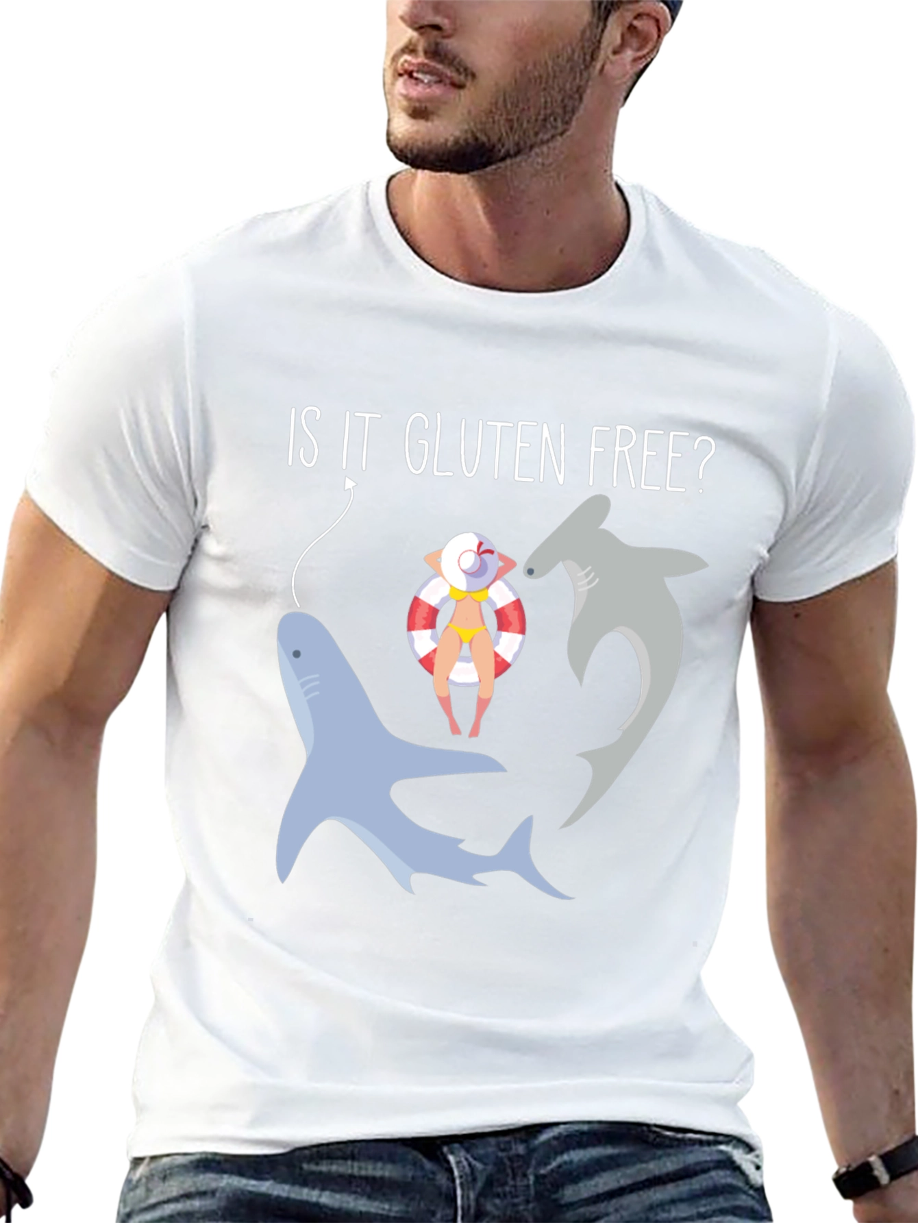 Is It Gluten Free? Funny Shark T-Shirt