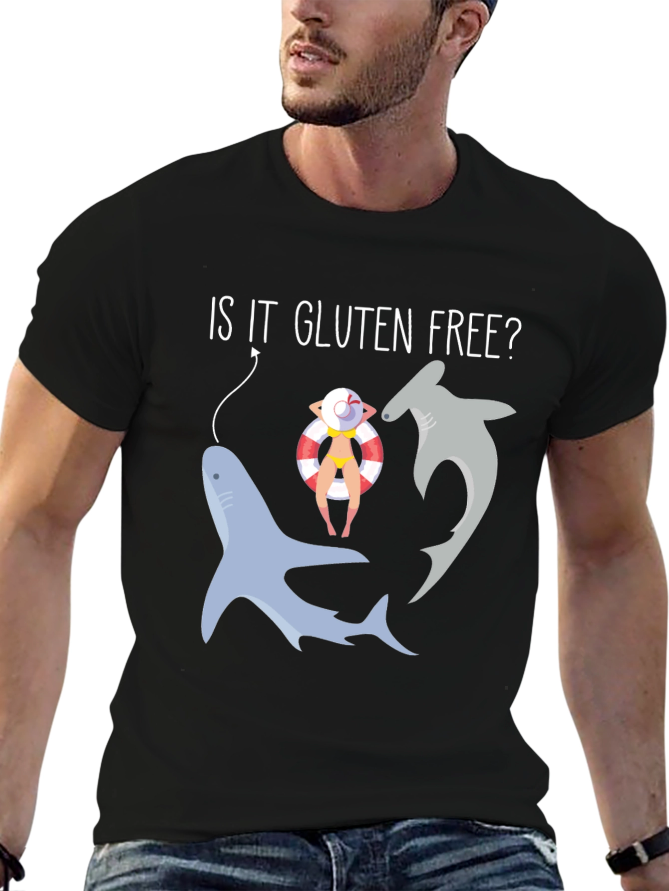 Is It Gluten Free? Funny Shark T-Shirt