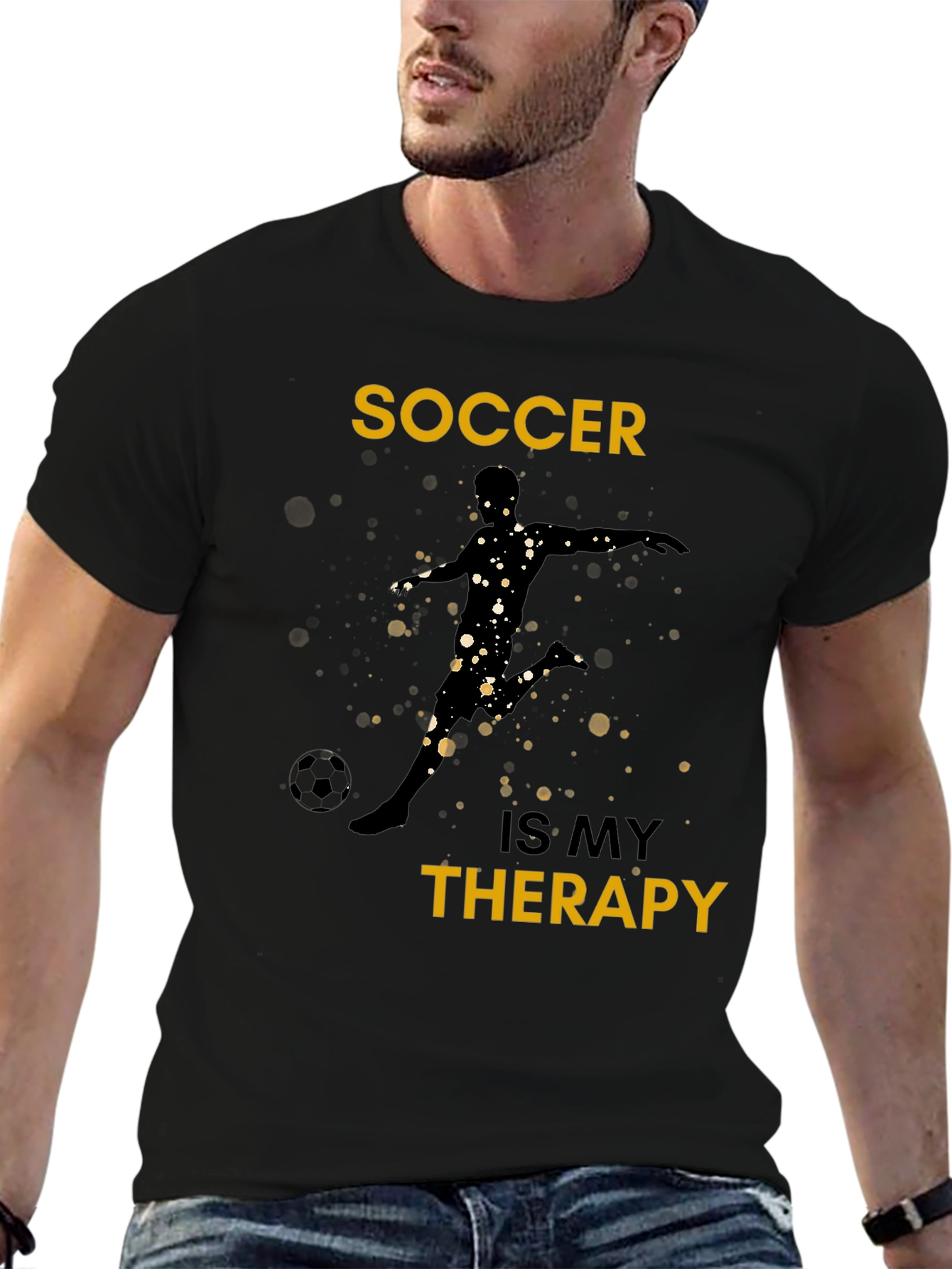 Soccer is My Therapy Graphic T-Shirt