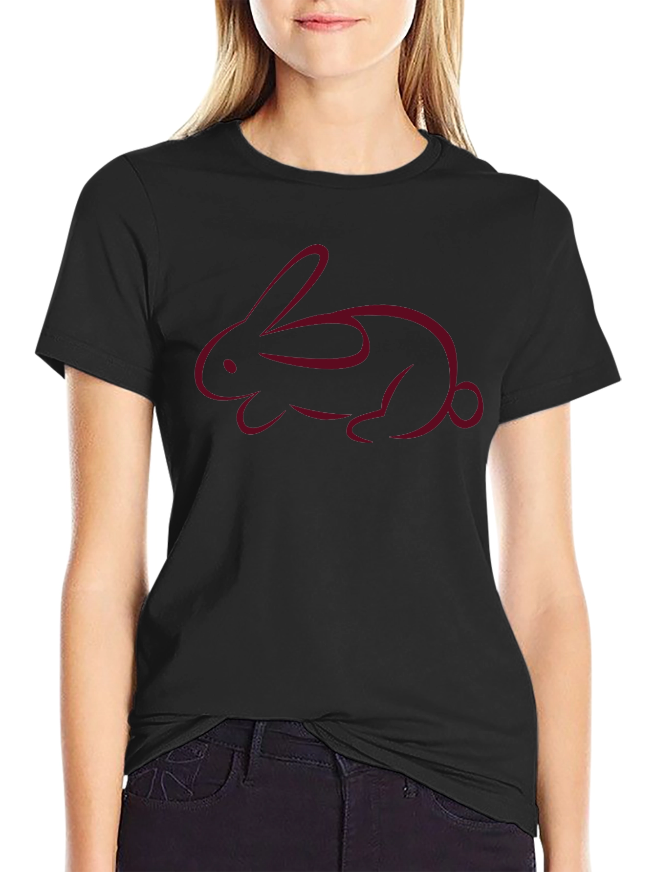 Rabbit Graphic Tee - Soft Cotton Blend