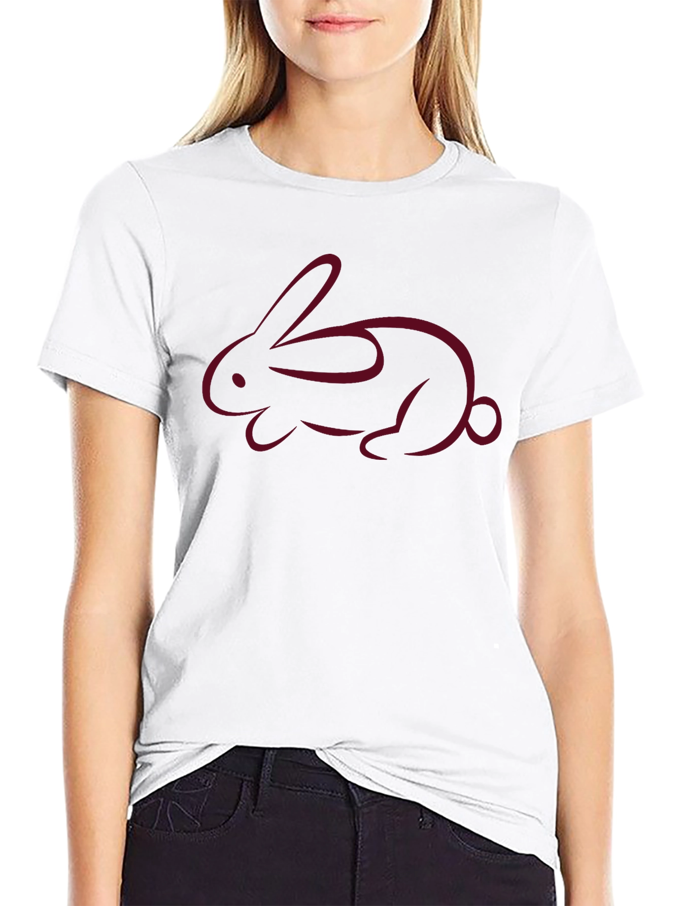 Rabbit Graphic Tee - Soft Cotton Blend
