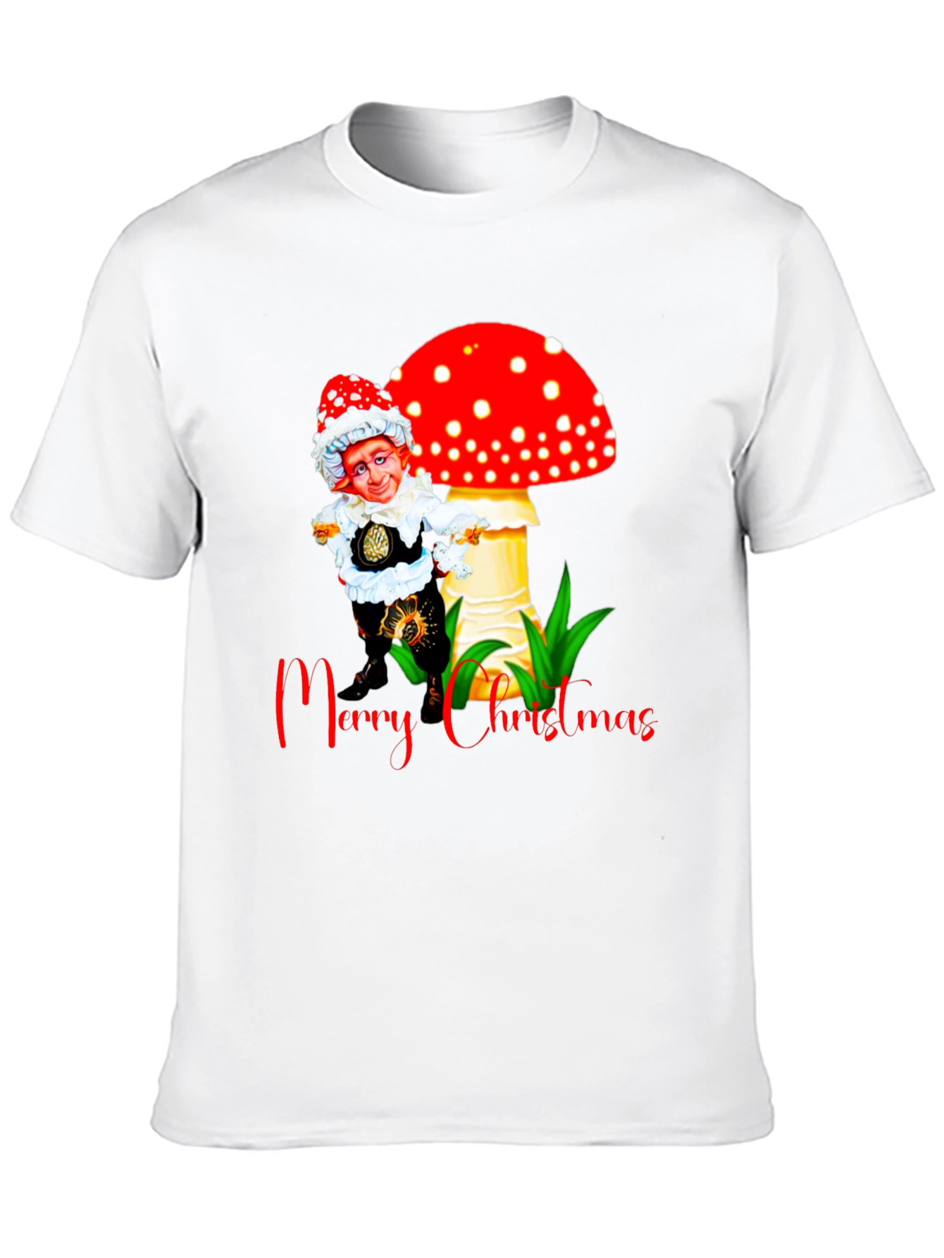 Festive Mushroom Gnome Christmas T-Shirt
