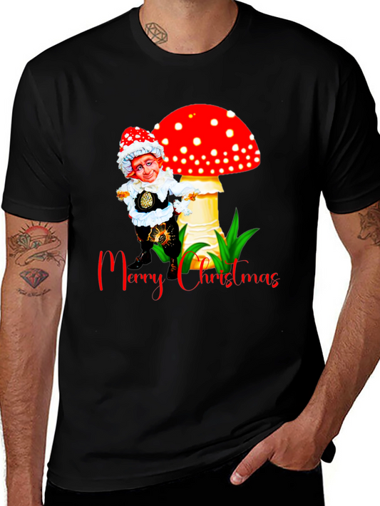 Festive Mushroom Gnome Christmas T-Shirt