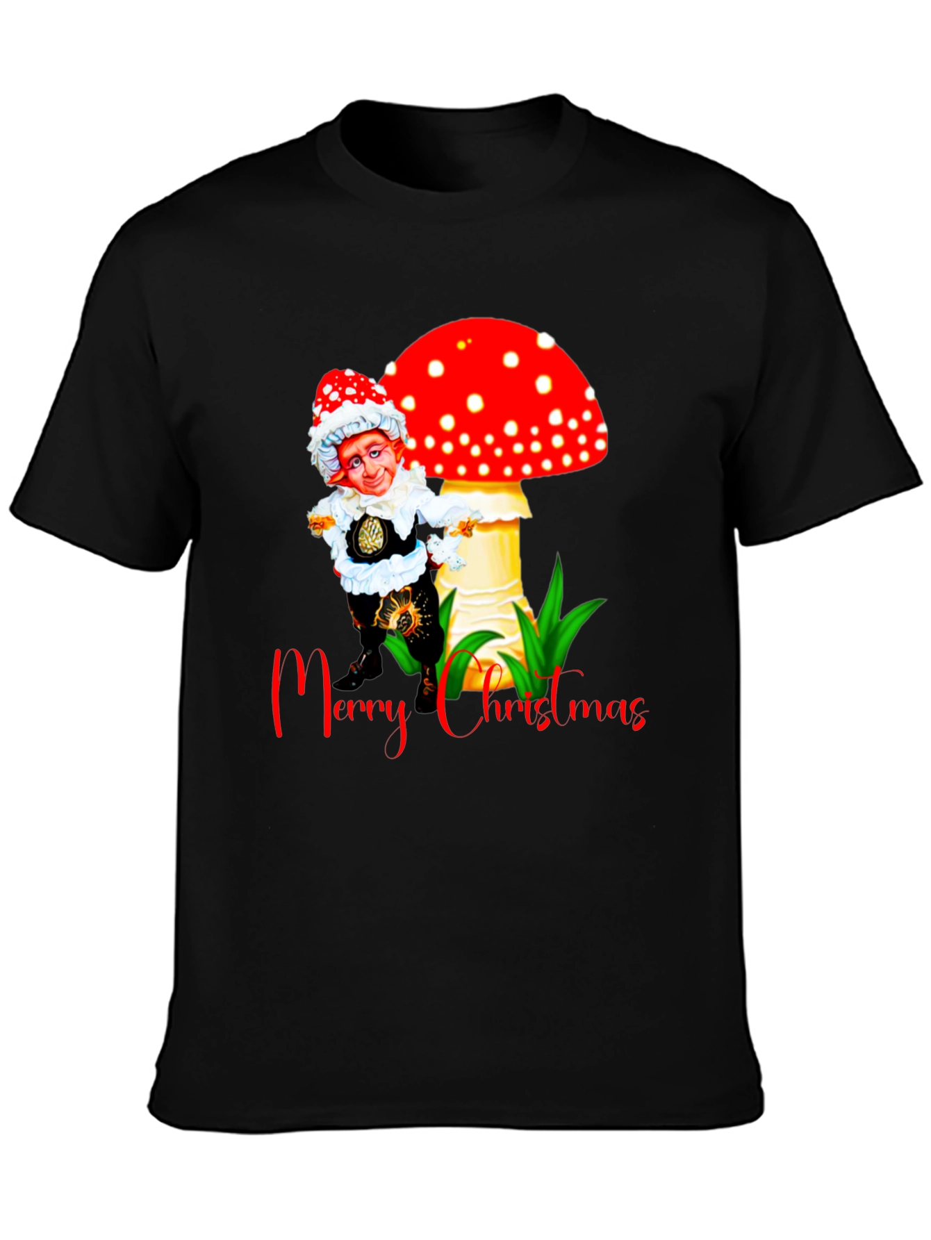 Festive Mushroom Gnome Christmas T-Shirt