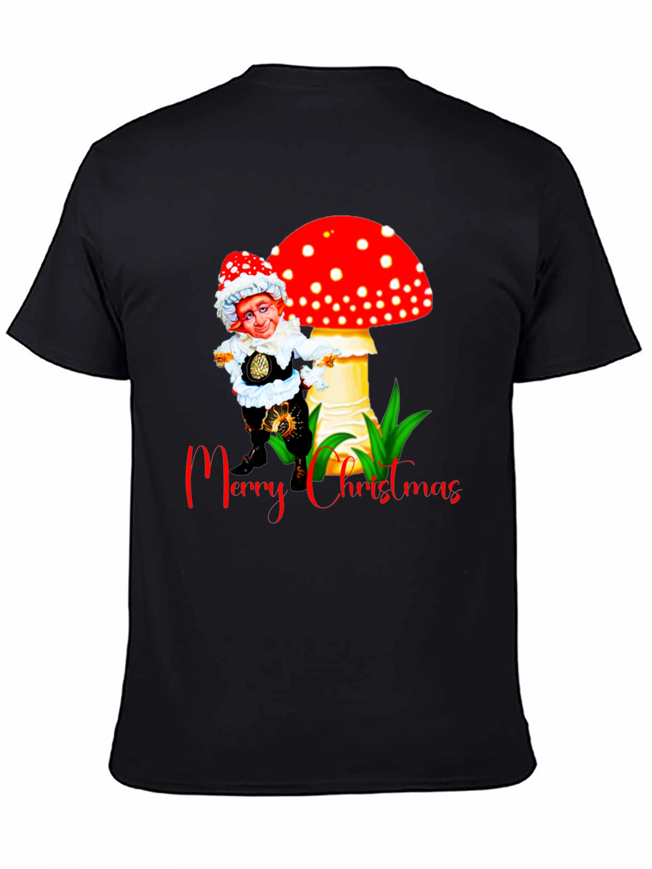 Festive Mushroom Gnome Christmas T-Shirt