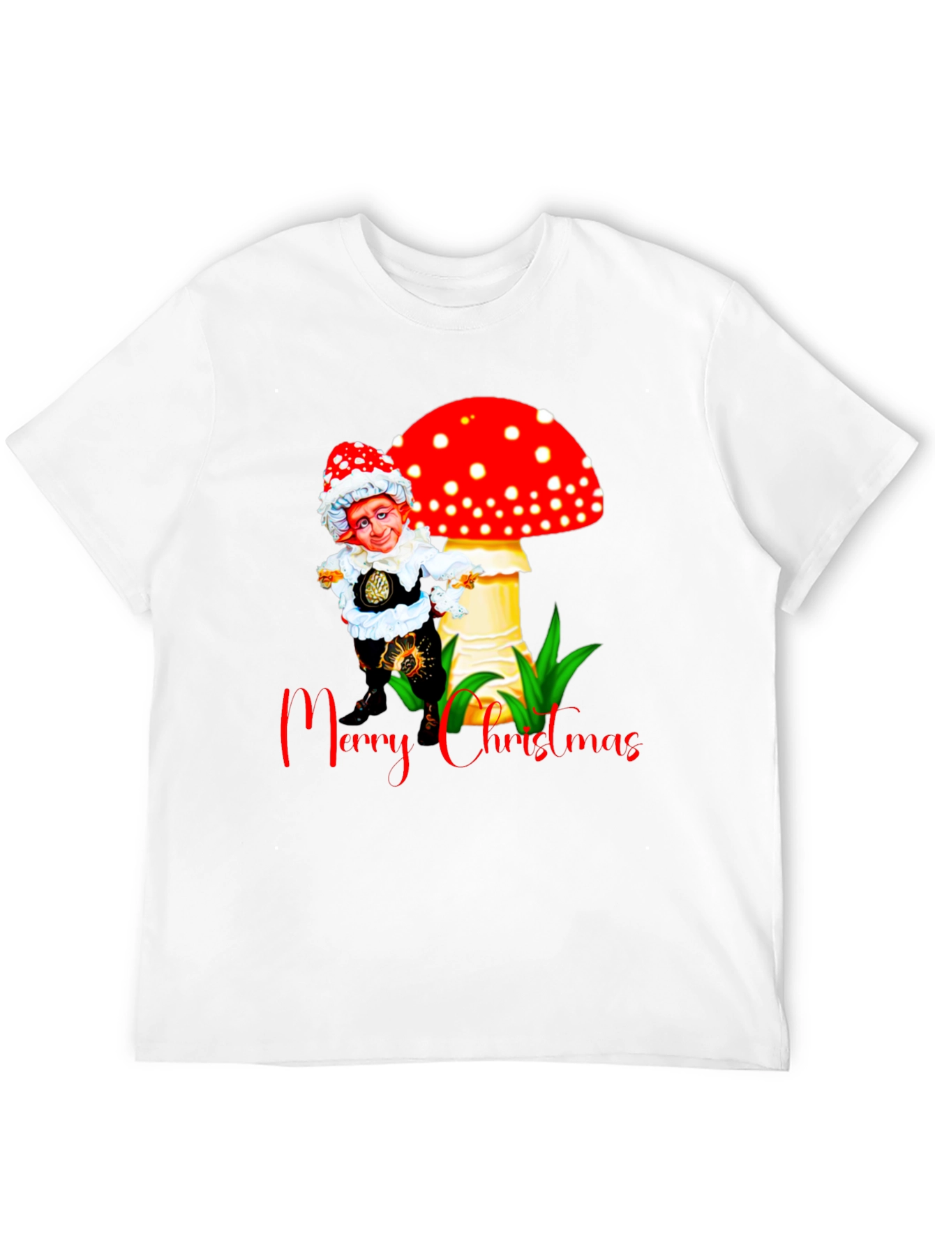 Festive Mushroom Gnome Christmas T-Shirt