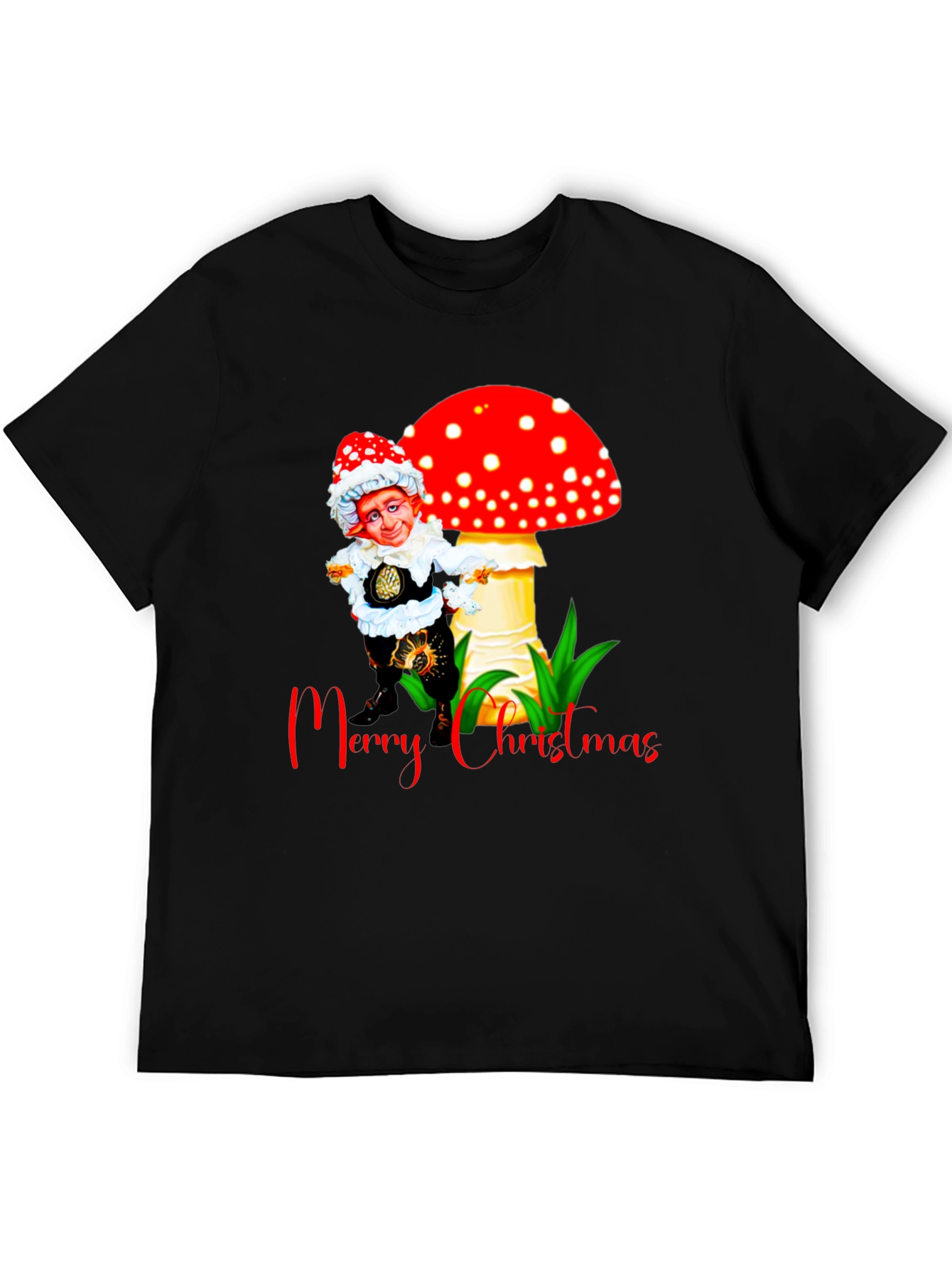 Festive Mushroom Gnome Christmas T-Shirt
