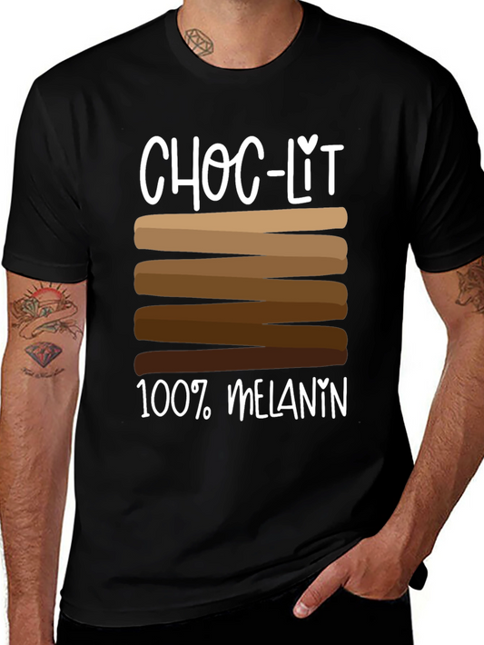 Choc-Lit 100% Melanin T-Shirt - Black Pride Tee