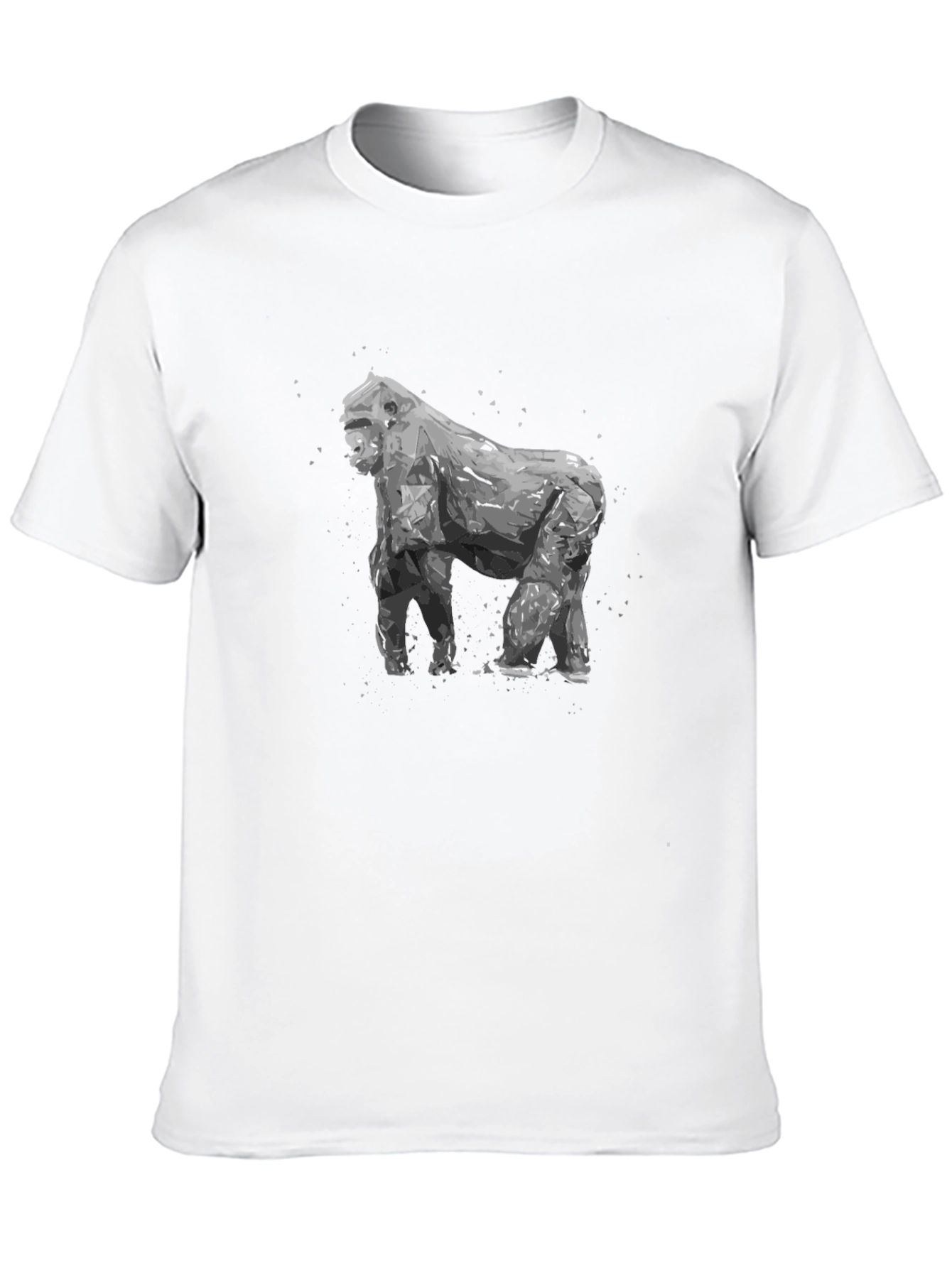 Geometric Gorilla Graphic Tee - Mens Black T-Shirt