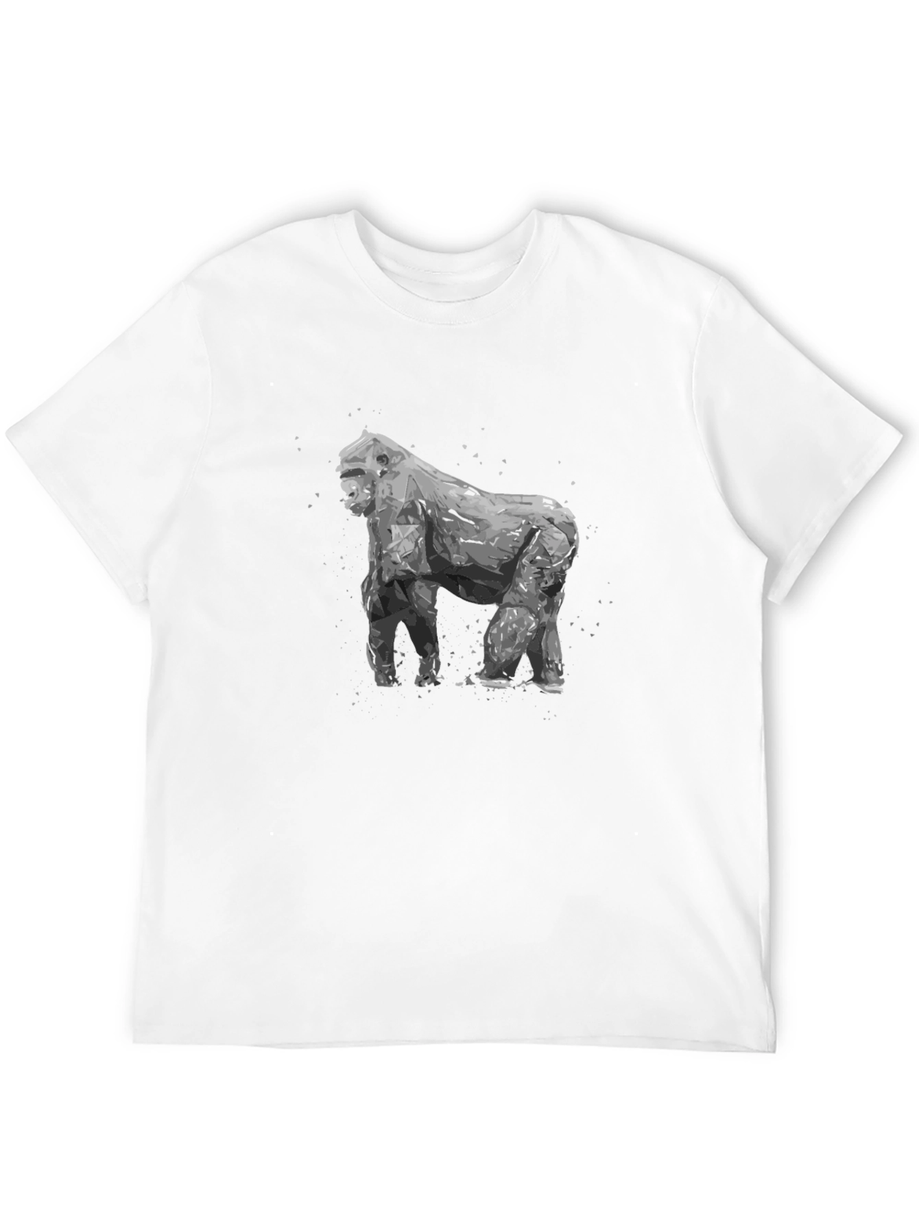 Geometric Gorilla Graphic Tee - Mens Black T-Shirt