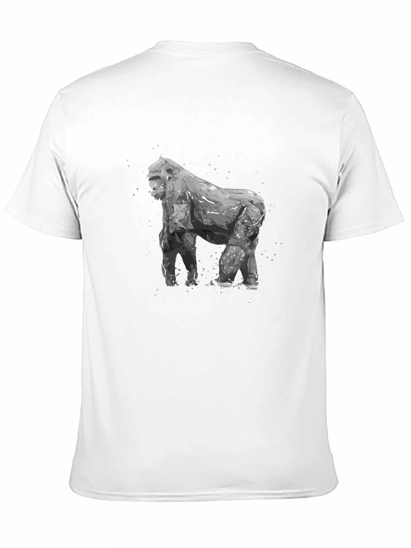 Geometric Gorilla Graphic Tee - Mens Black T-Shirt