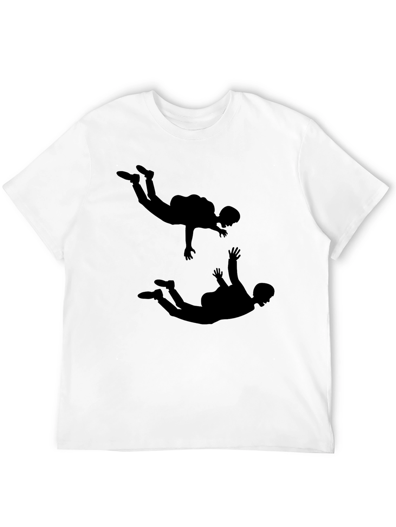 Skydiver Silhouette Graphic Tee - Classic Black T-Shirt