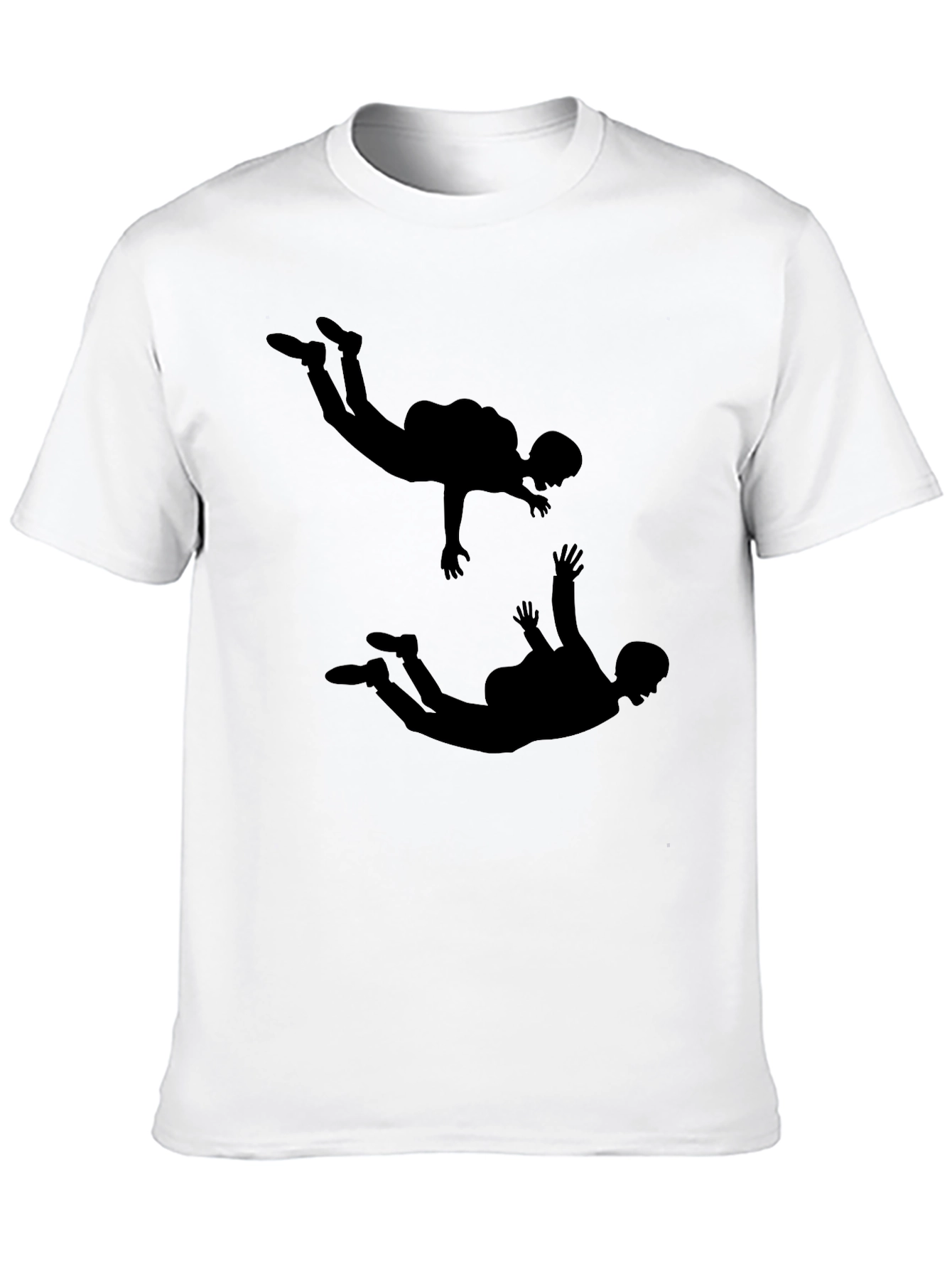 Skydiver Silhouette Graphic Tee - Classic Black T-Shirt