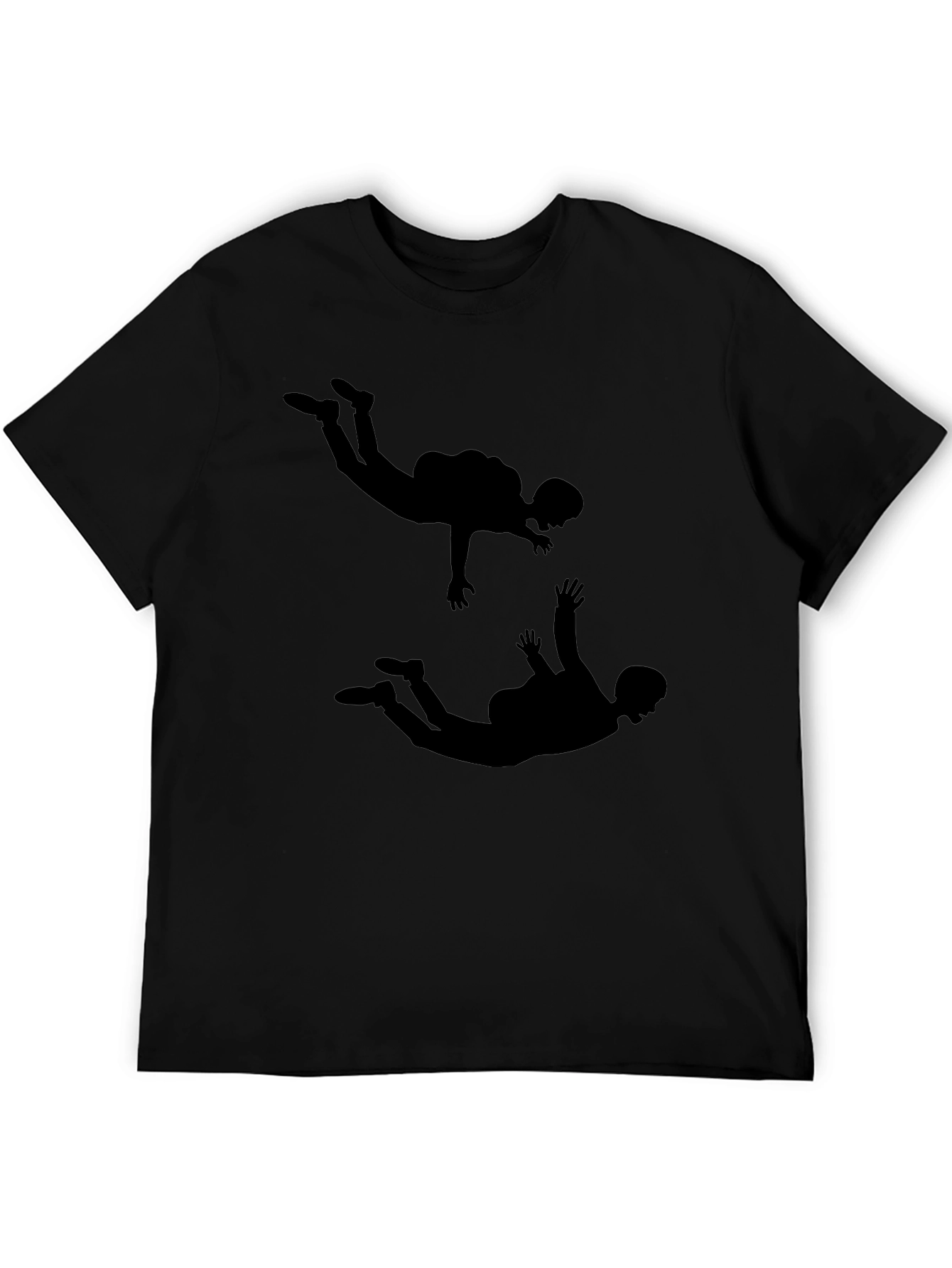 Skydiver Silhouette Graphic Tee - Classic Black T-Shirt
