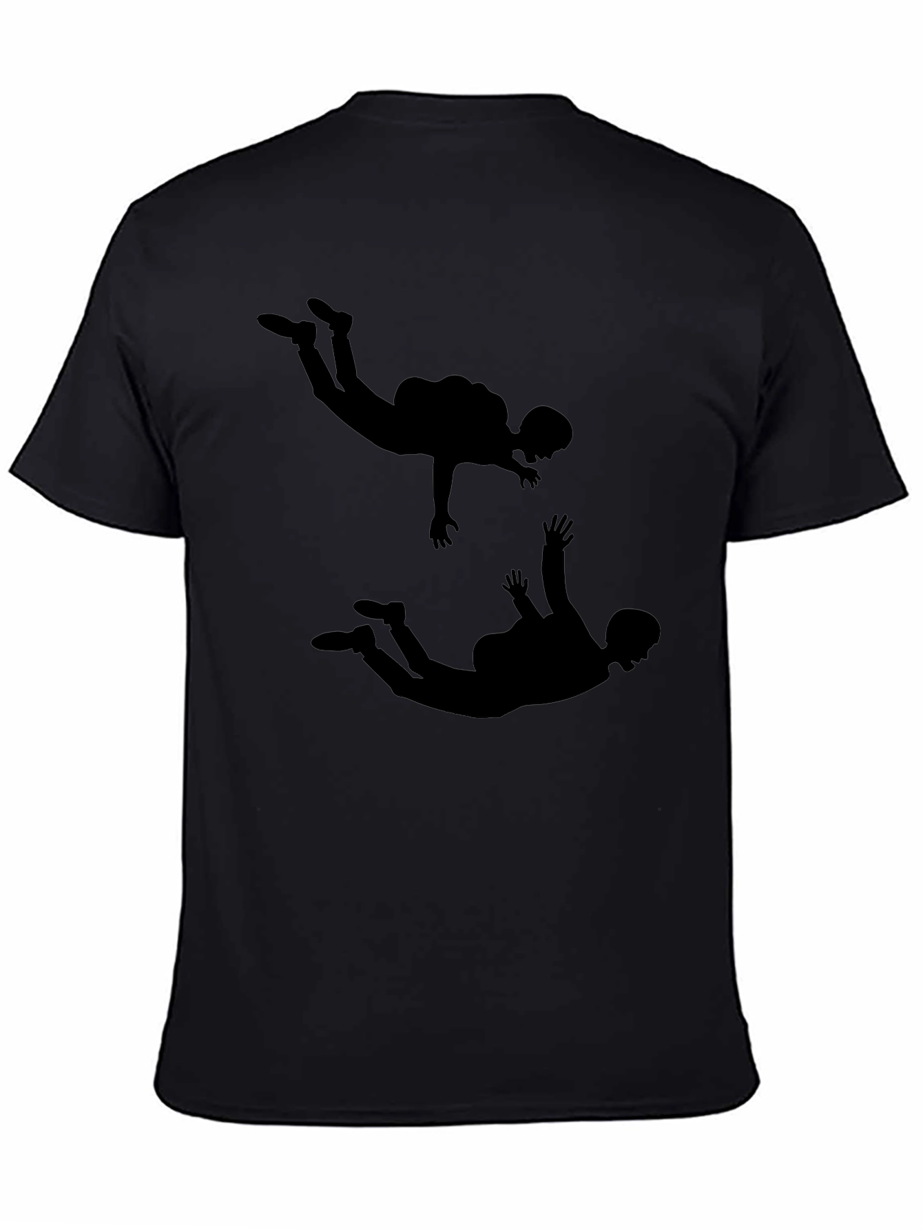Skydiver Silhouette Graphic Tee - Classic Black T-Shirt