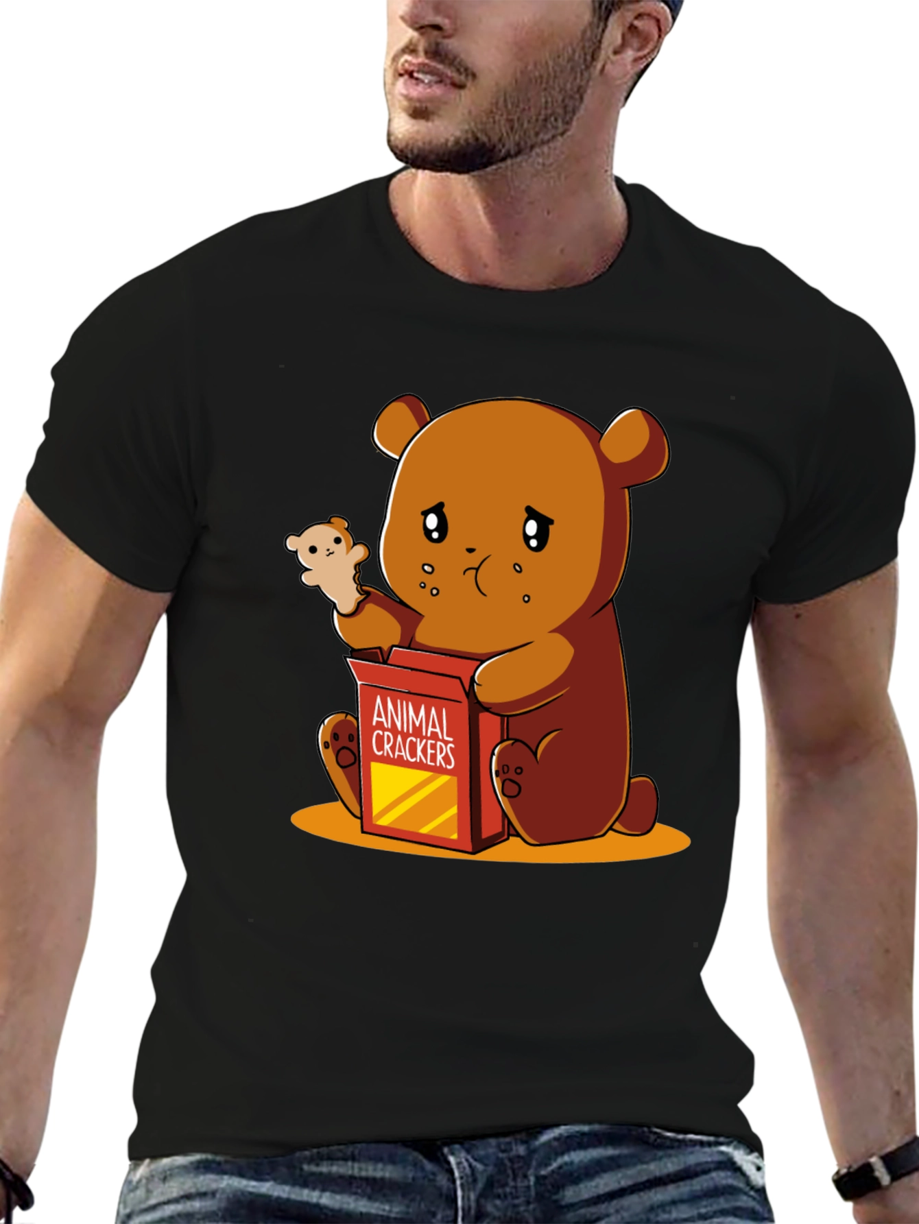 Sad Bear Animal Crackers Graphic Tee