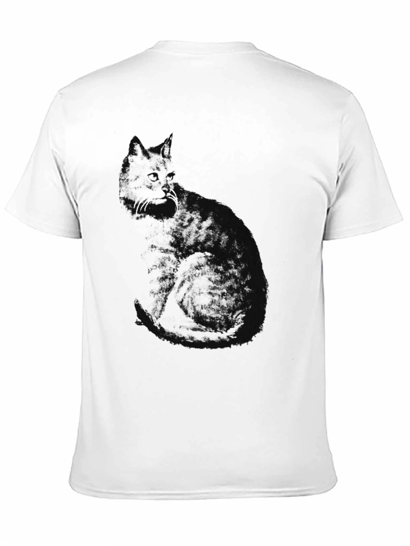 Black Cat Silhouette Graphic T-Shirt