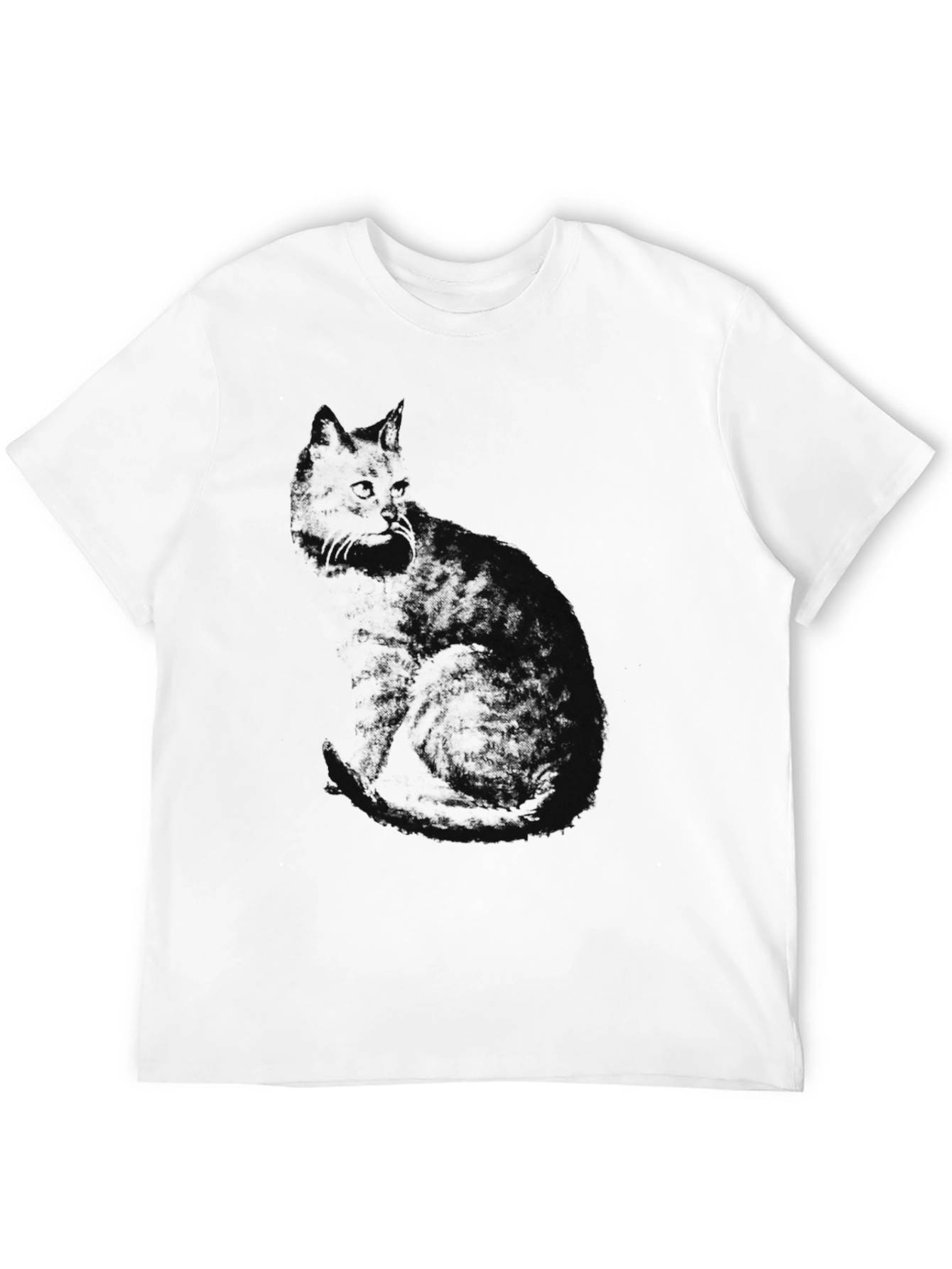 Black Cat Silhouette Graphic T-Shirt