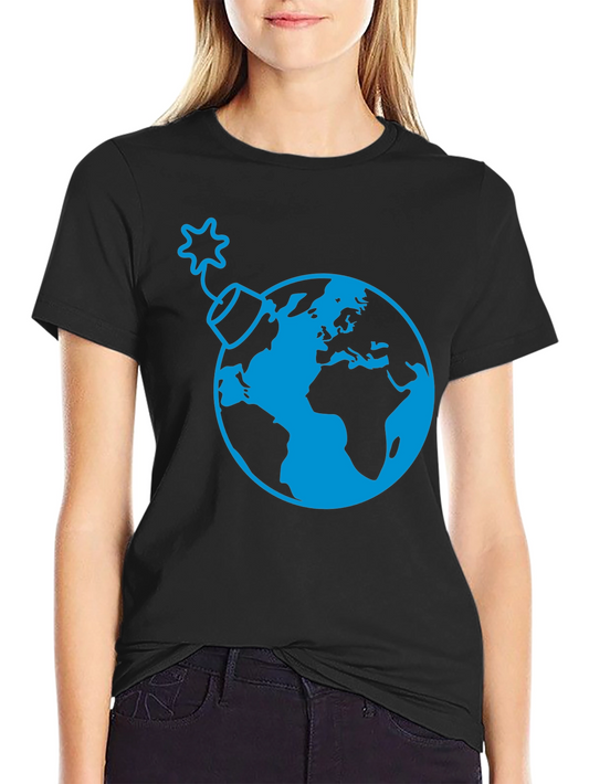 Earth Bomb Graphic Tee - Stylish Black T-Shirt