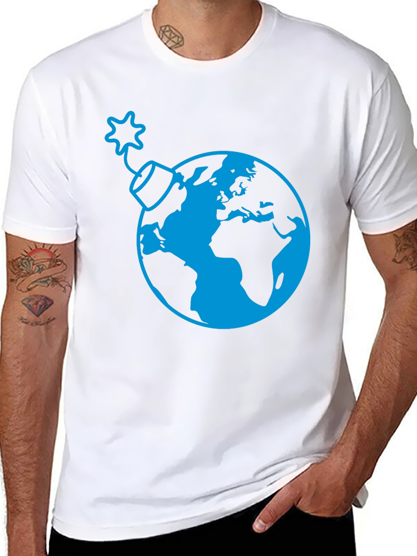 Earth Bomb Graphic Tee - Stylish Black T-Shirt