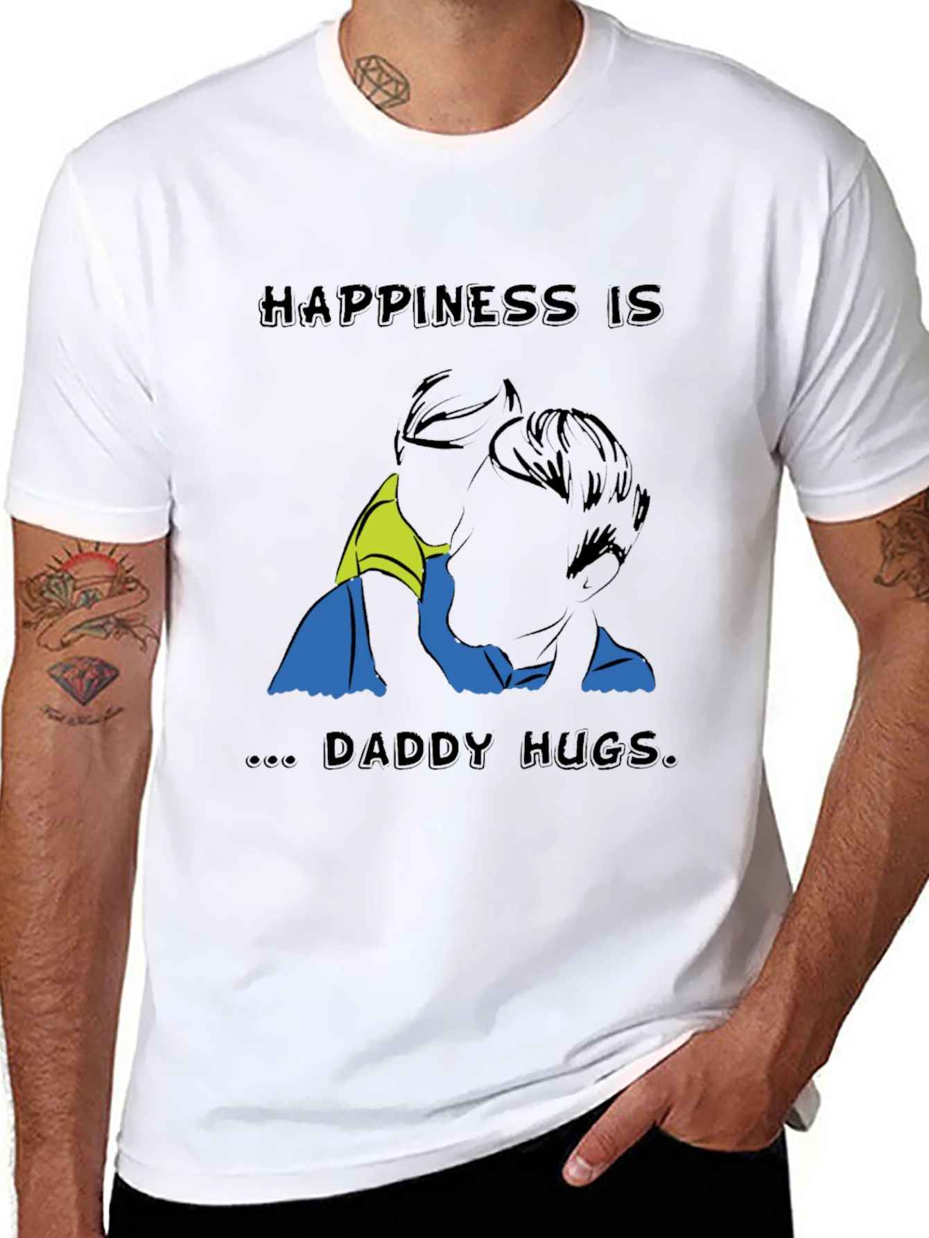 Happiness Is Daddy Hugs T-Shirt