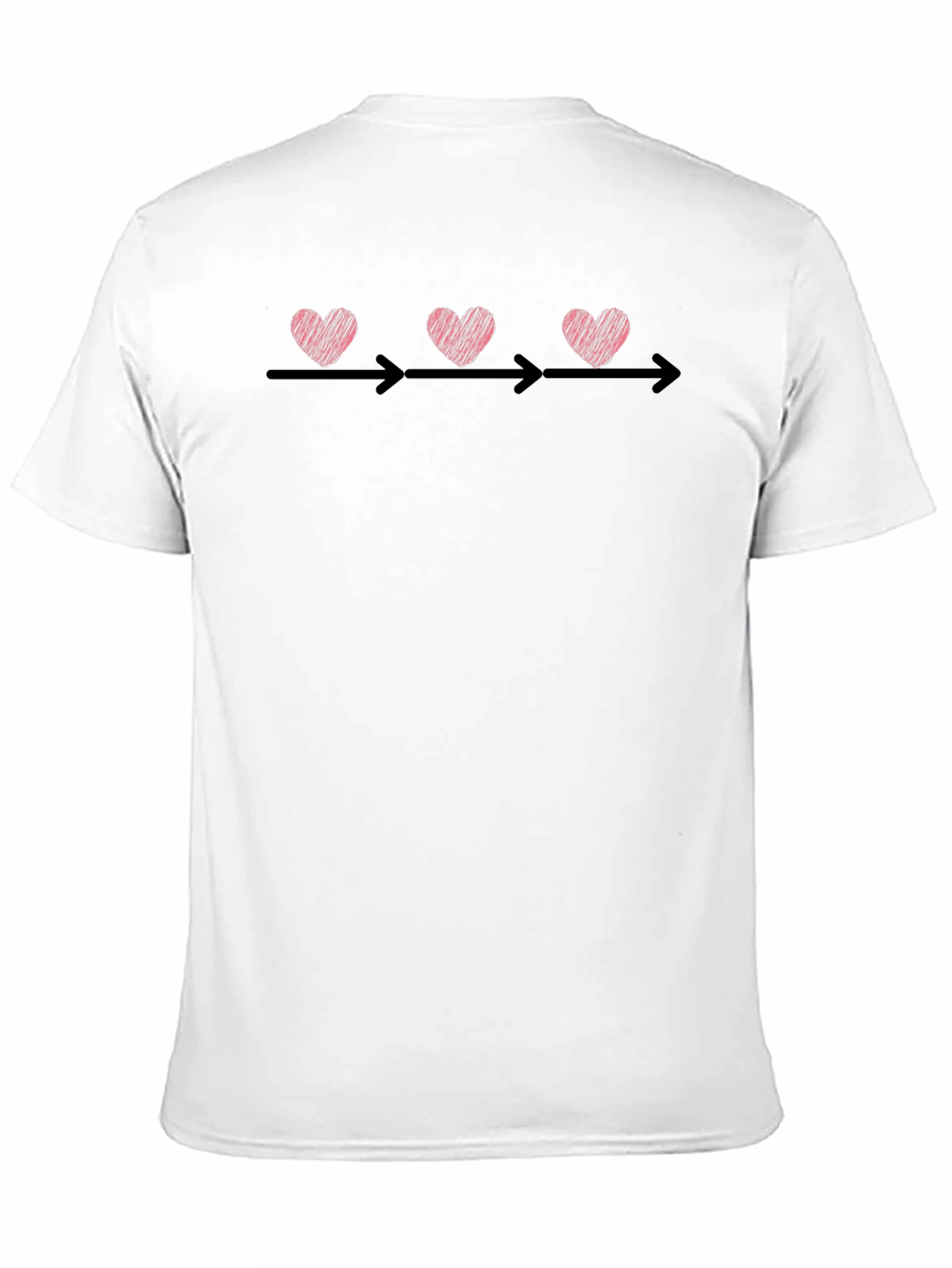 Heart Arrow Graphic Tee - Stylish Black Cotton T-Shirt