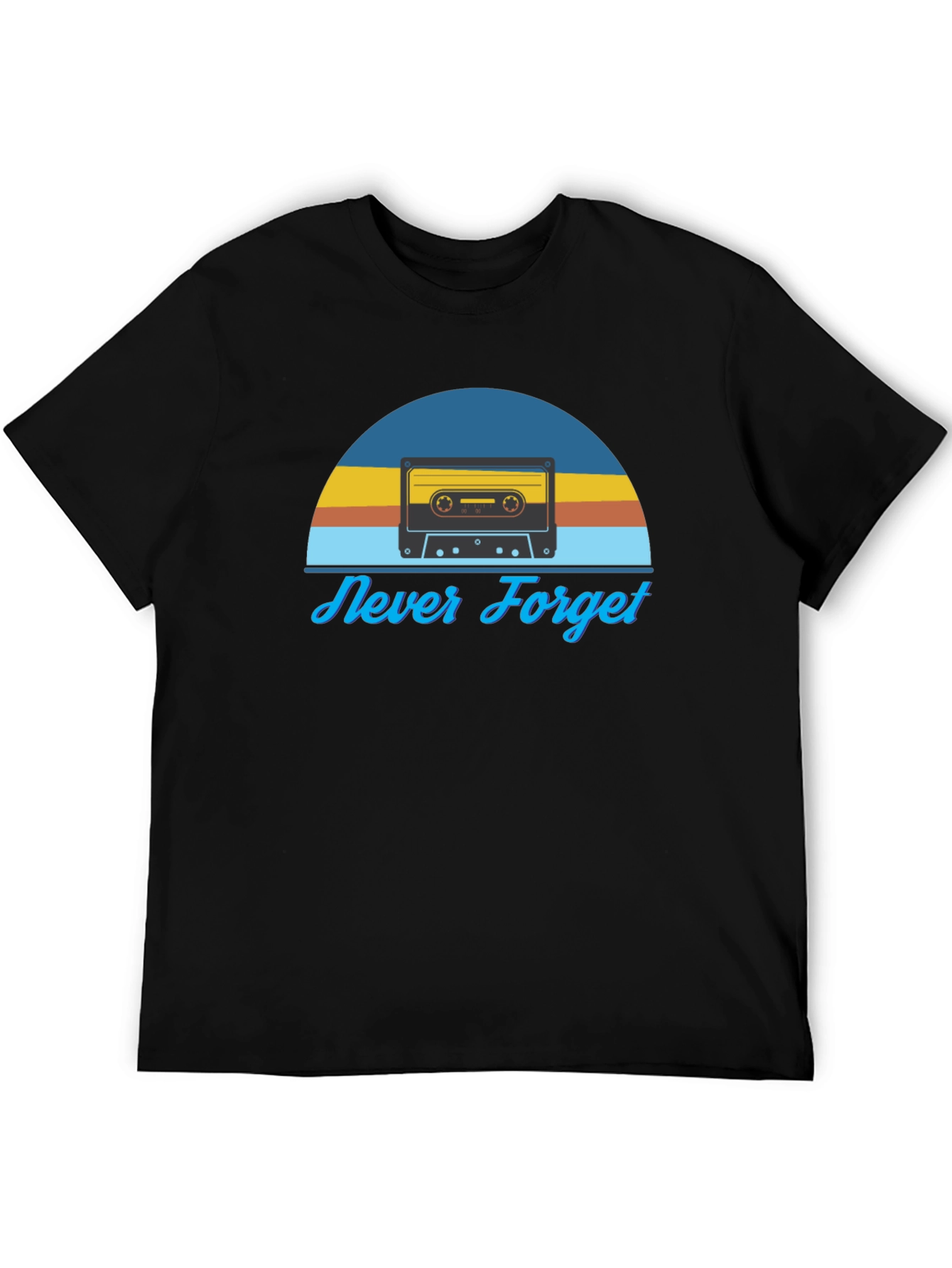 Retro Cassette Tape Graphic Tee - Never Forget