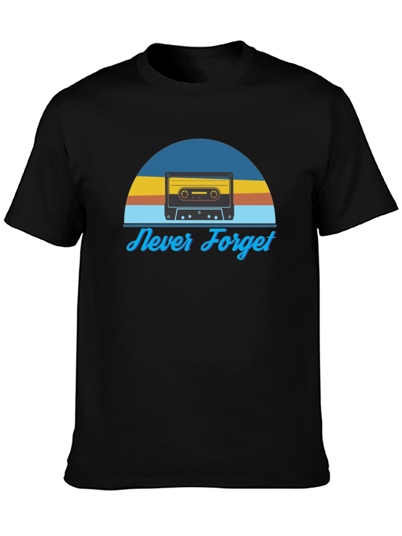 Retro Cassette Tape Graphic Tee - Never Forget