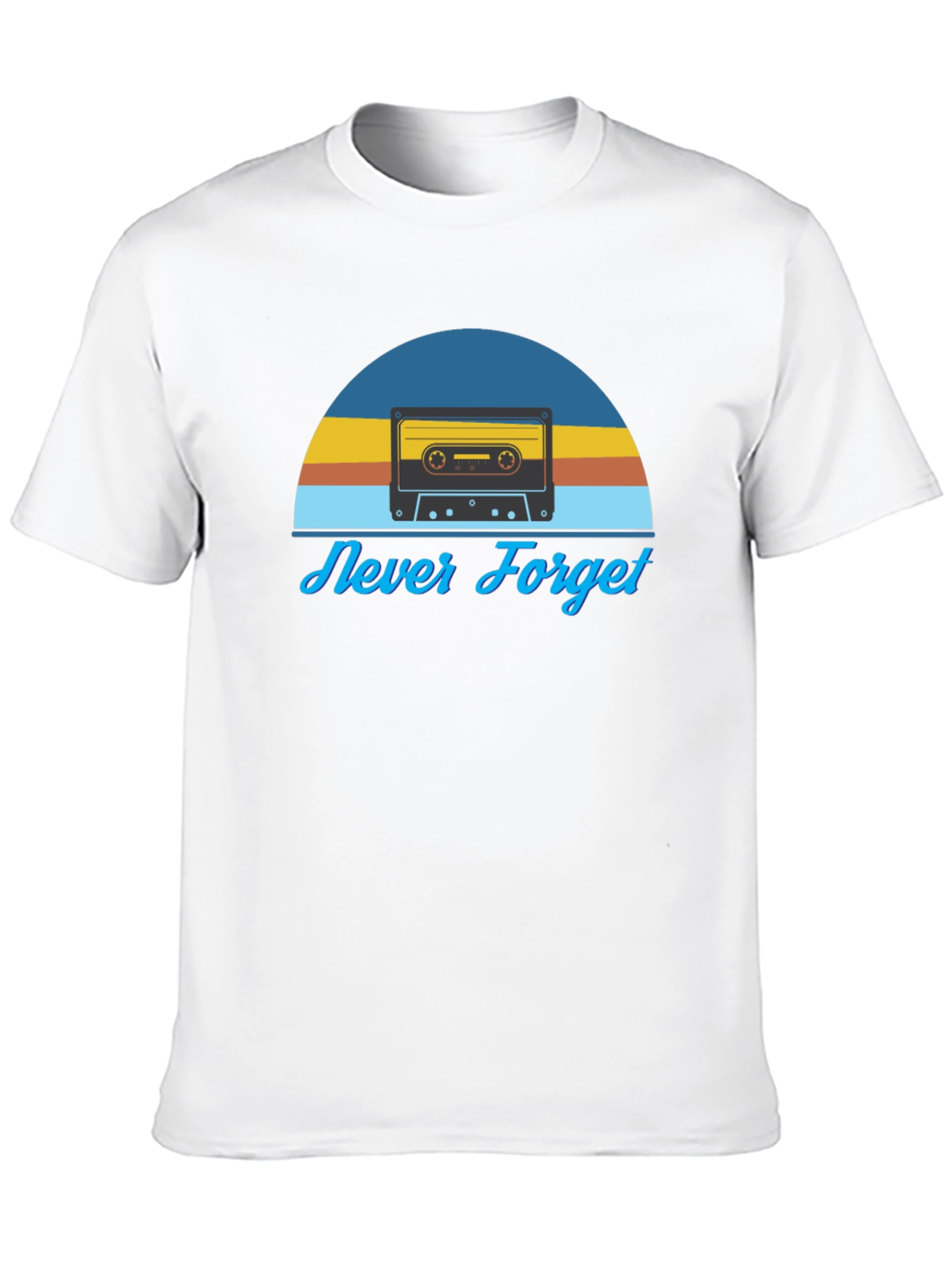 Retro Cassette Tape Graphic Tee - Never Forget