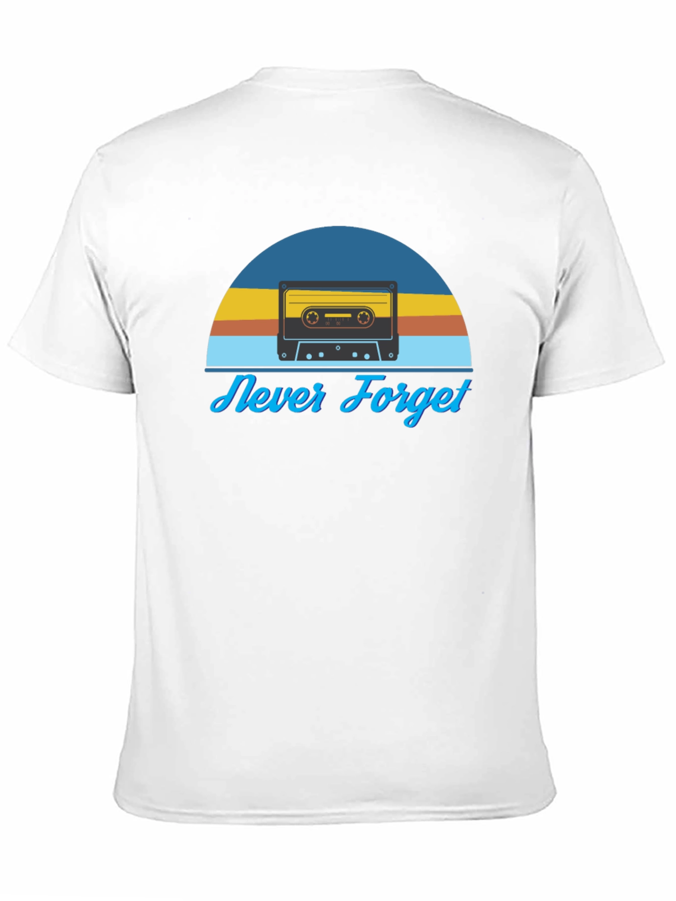 Retro Cassette Tape Graphic Tee - Never Forget