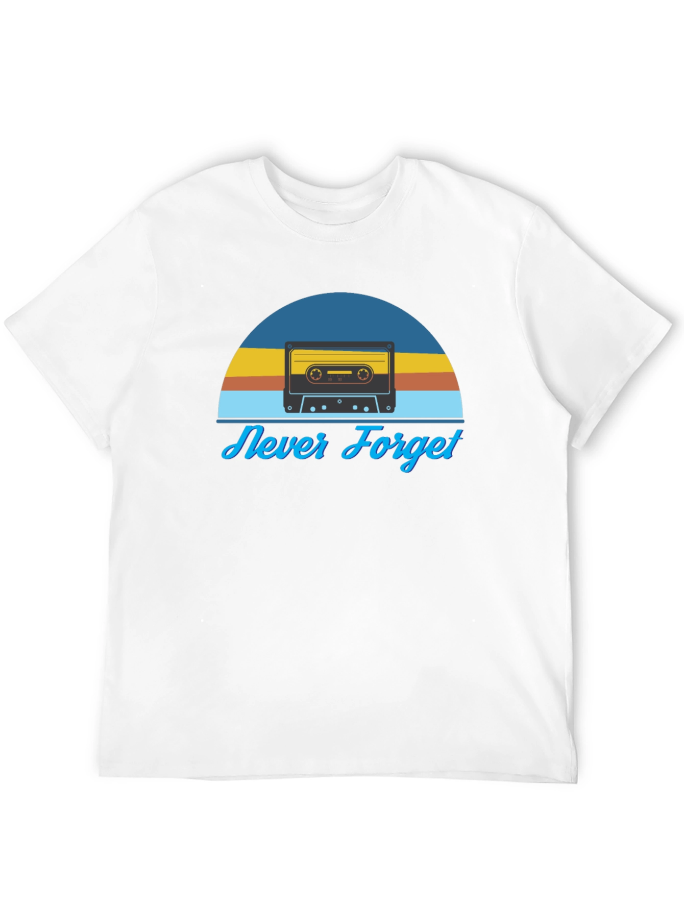 Retro Cassette Tape Graphic Tee - Never Forget