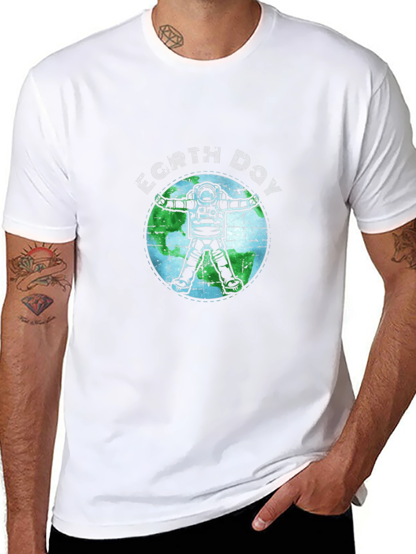 Earth Day Astronaut T-Shirt - Sustainable Style