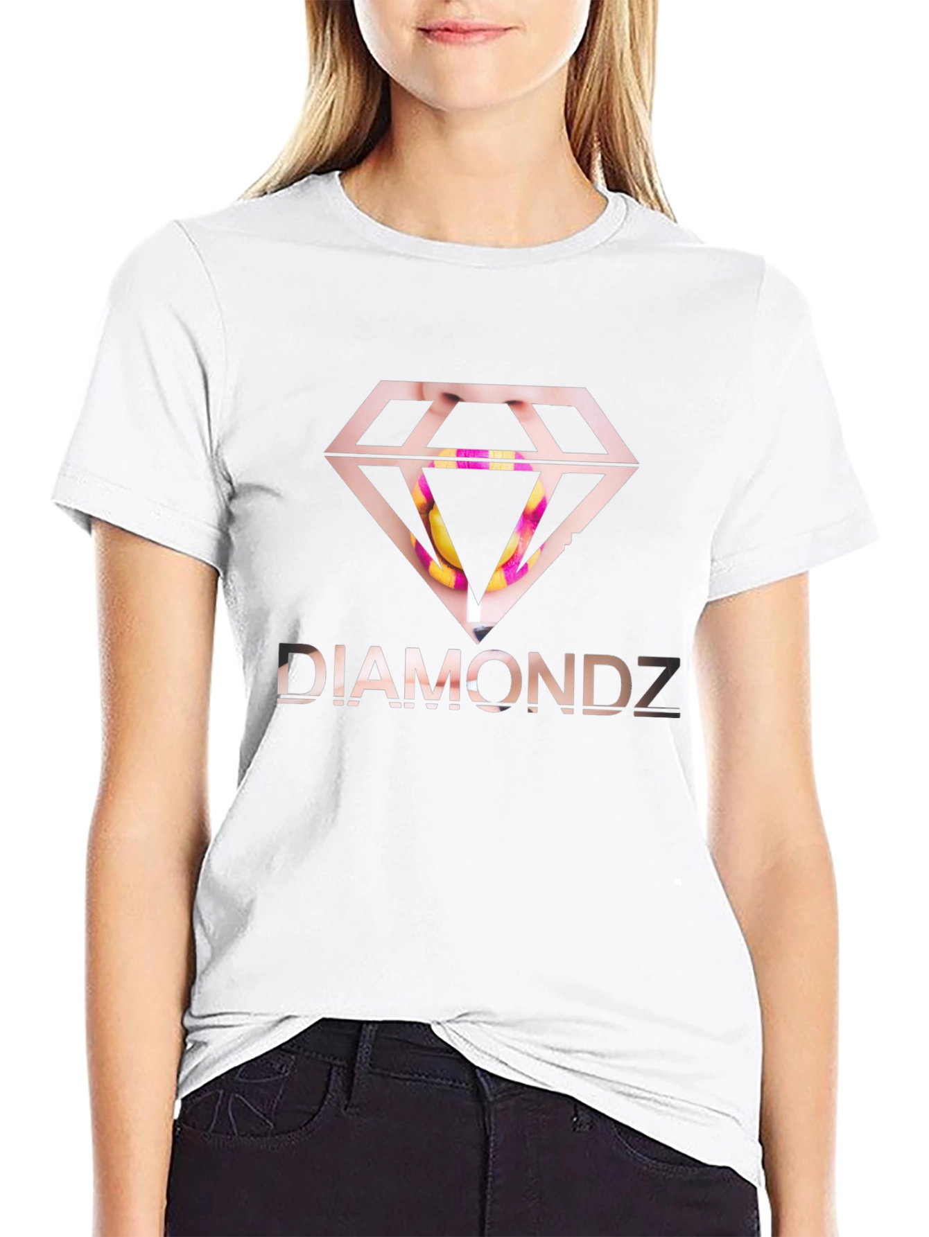 Diamondz Graphic Black T-Shirt